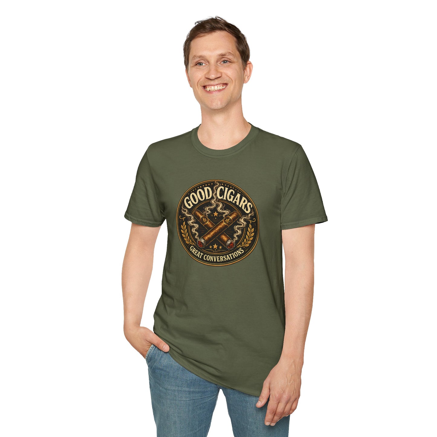 Good Cigars Great Conversations T-Shirt – Cigar Aficionado Graphic Tee