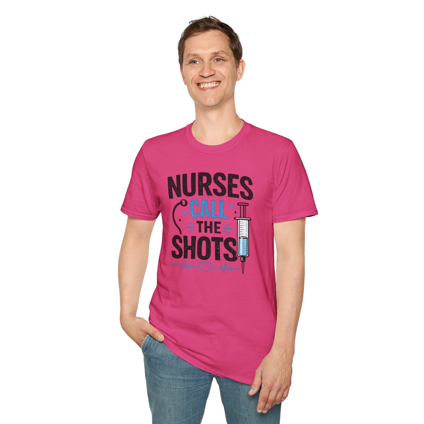 Nurses Call The Shots Shirt Funny Nurse Gift Medical Humor RN CNA Nursing Tee
