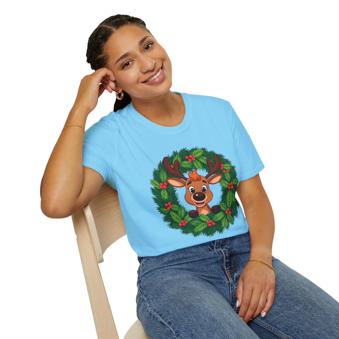 Reindeer in the Wreath Shirt, Family Christmas Shirts, Christmas T Shirt, Holiday Shirt, Cute Xmas Shirt for the family, Holiday Gift