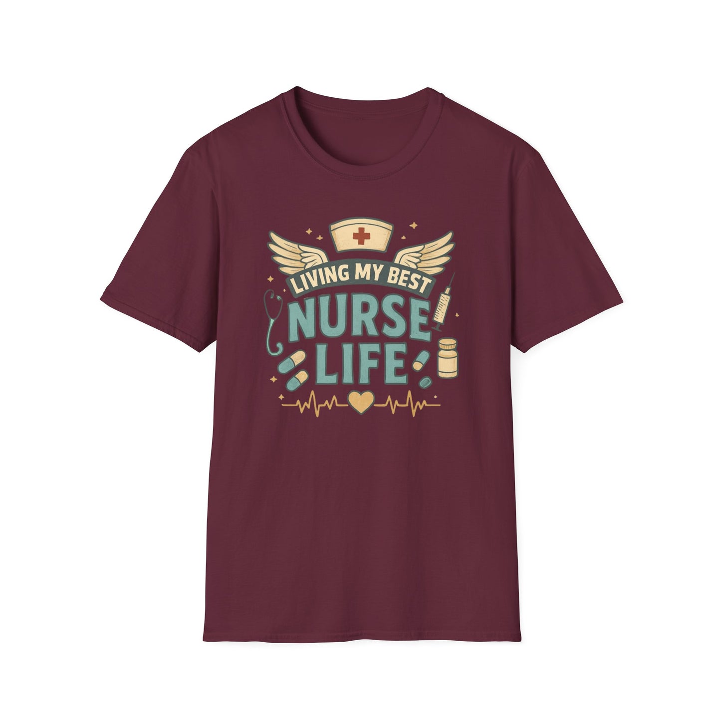 Living My Best Nurse Life Shirt – Cute Nurse Shirt for Women – RN Nurse Life Tee – Nurse Appreciation Gift, Medical Worker Shirt