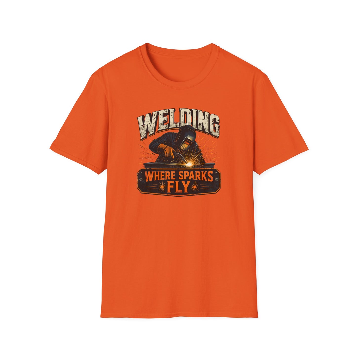 Welding Where Sparks Fly Shirt, Funny Welder T Shirt Gift, Welding Graphic Tee, Metal Worker Shirt, Blue Collar Tee