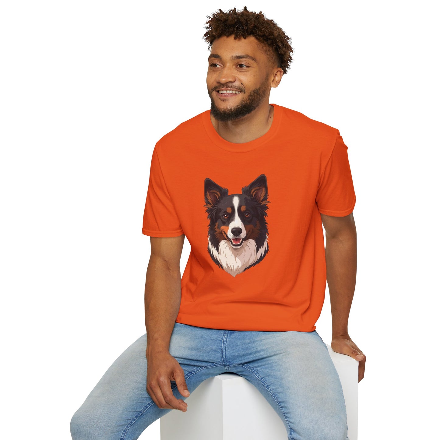Border Collie Dog Portrait Shirt – Border Collie Dog Lover Gift, Cute Dog Mom Tee, Dog Dad Shirt, Pet Breed Apparel