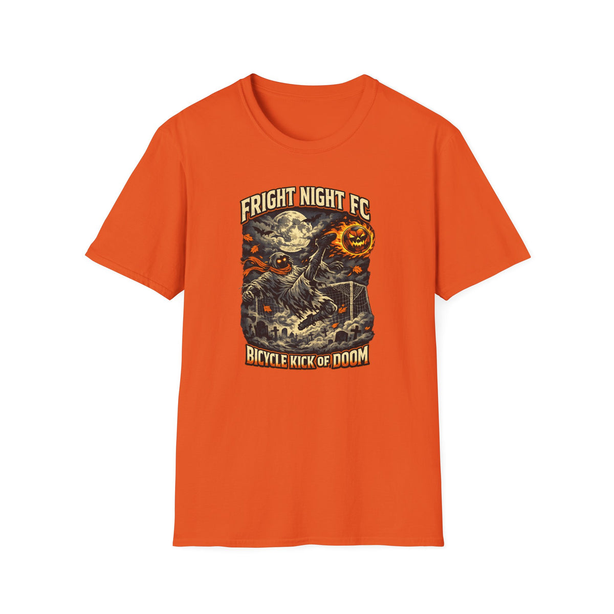 Halloween Soccer Shirt, Fright Night FC Tee, Mummy Soccer T-Shirt, Pumpkin Soccer Ball Shirt, Fall Sports Gift