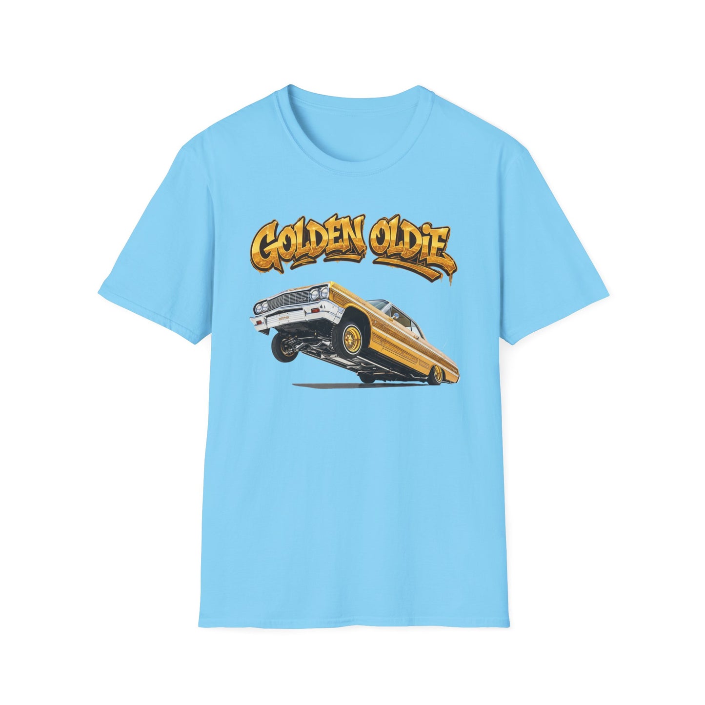 Golden Oldie Lowrider Shirt, Classic Car Tee, Vintage Auto Graphic Shirt, Car Enthusiast Gift, Retro Car Lover Tee