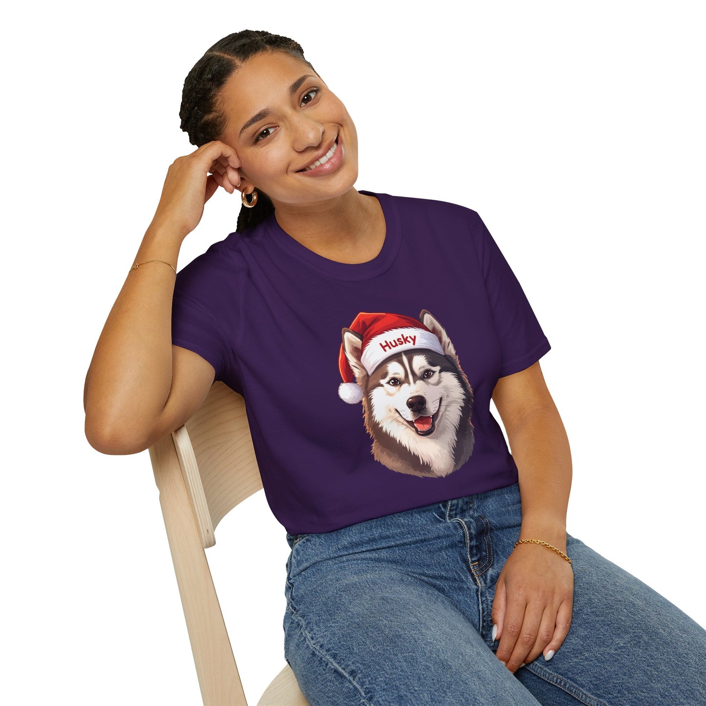 Siberian Husky Dog Portrait Shirt – Husky Dog Lover Gift, Cute Dog Mom Tee, Dog Dad Shirt, Pet Breed Apparel