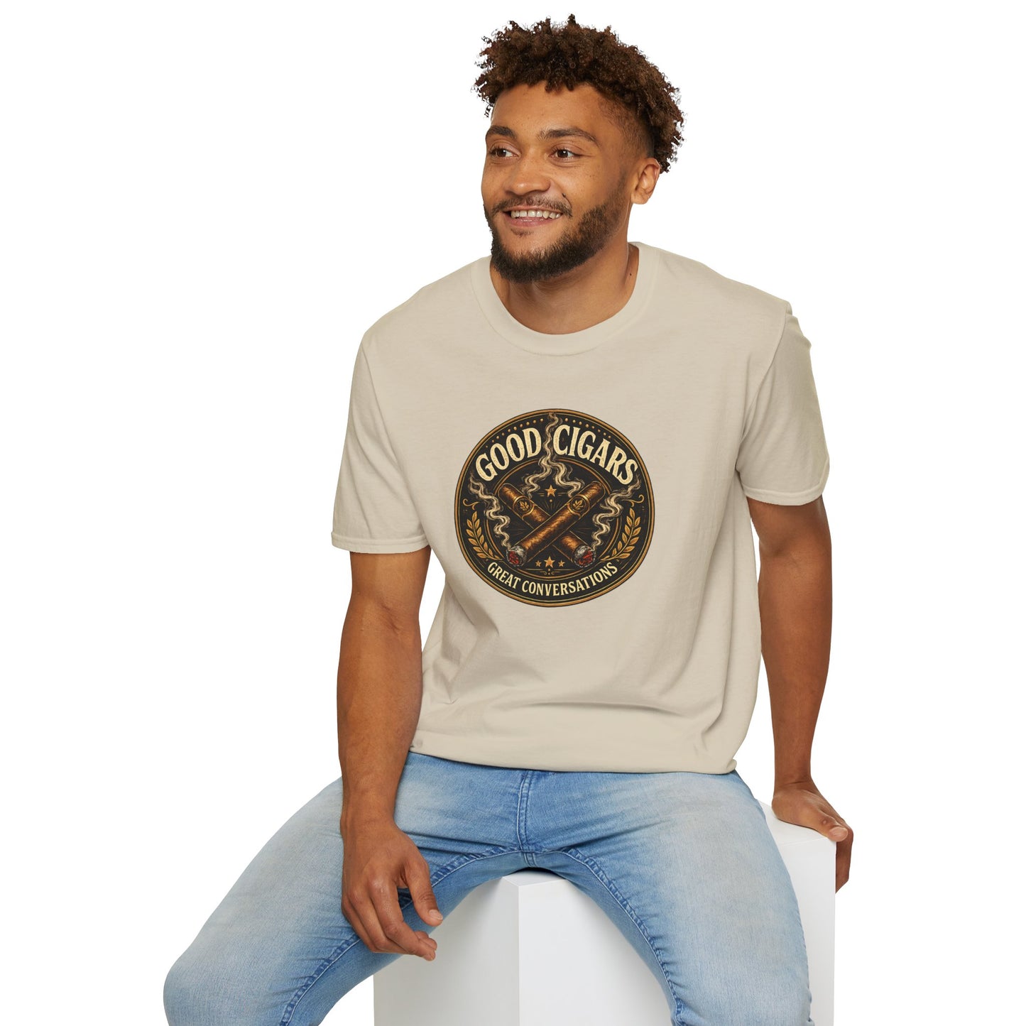 Good Cigars Great Conversations T-Shirt – Cigar Aficionado Graphic Tee