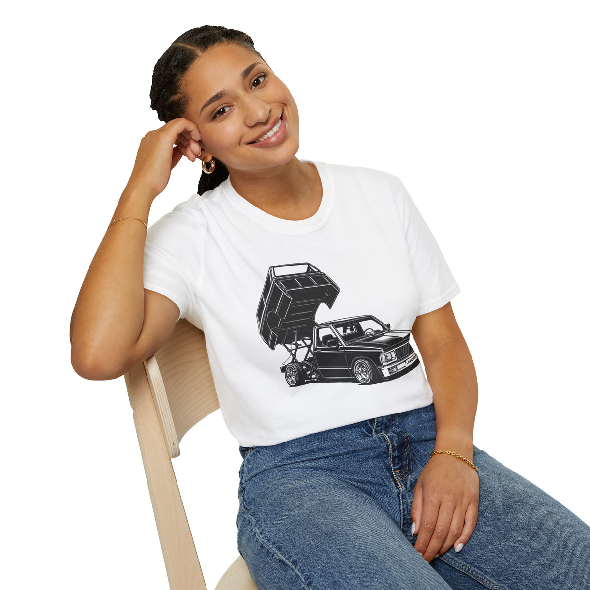 Lowrider Truck Shirt, Mini Truck T-Shirt, Custom Lowered Truck Tee, Car Enthusiast Gift, Mini Truck Bed Dancer, Garage Wear