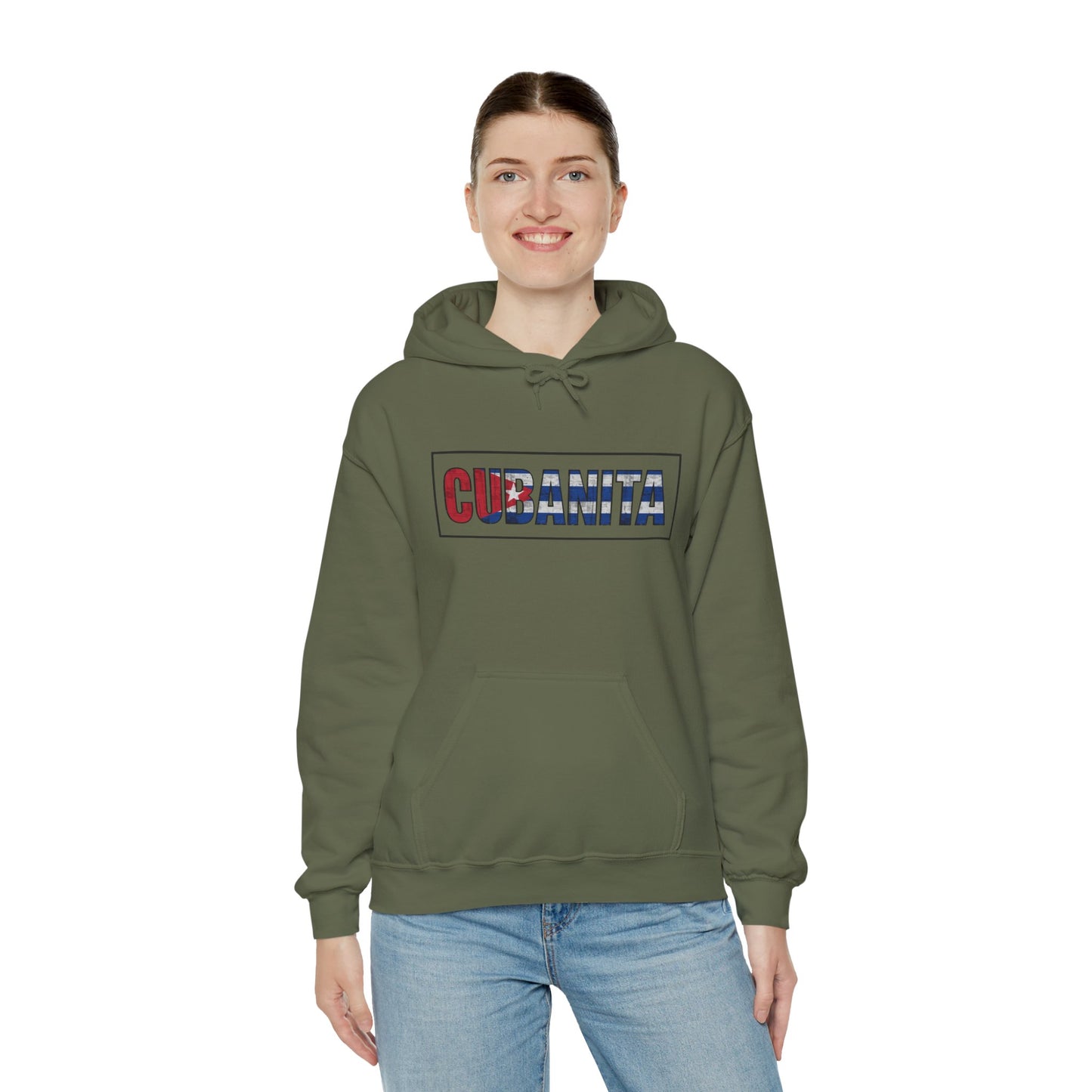 CUBANITA Hoodie – Cuban Flag Hoodie for Women, Latina Pride Hoodie, Cuba Heritage Top, Cuban Culture Graphic Hoodie