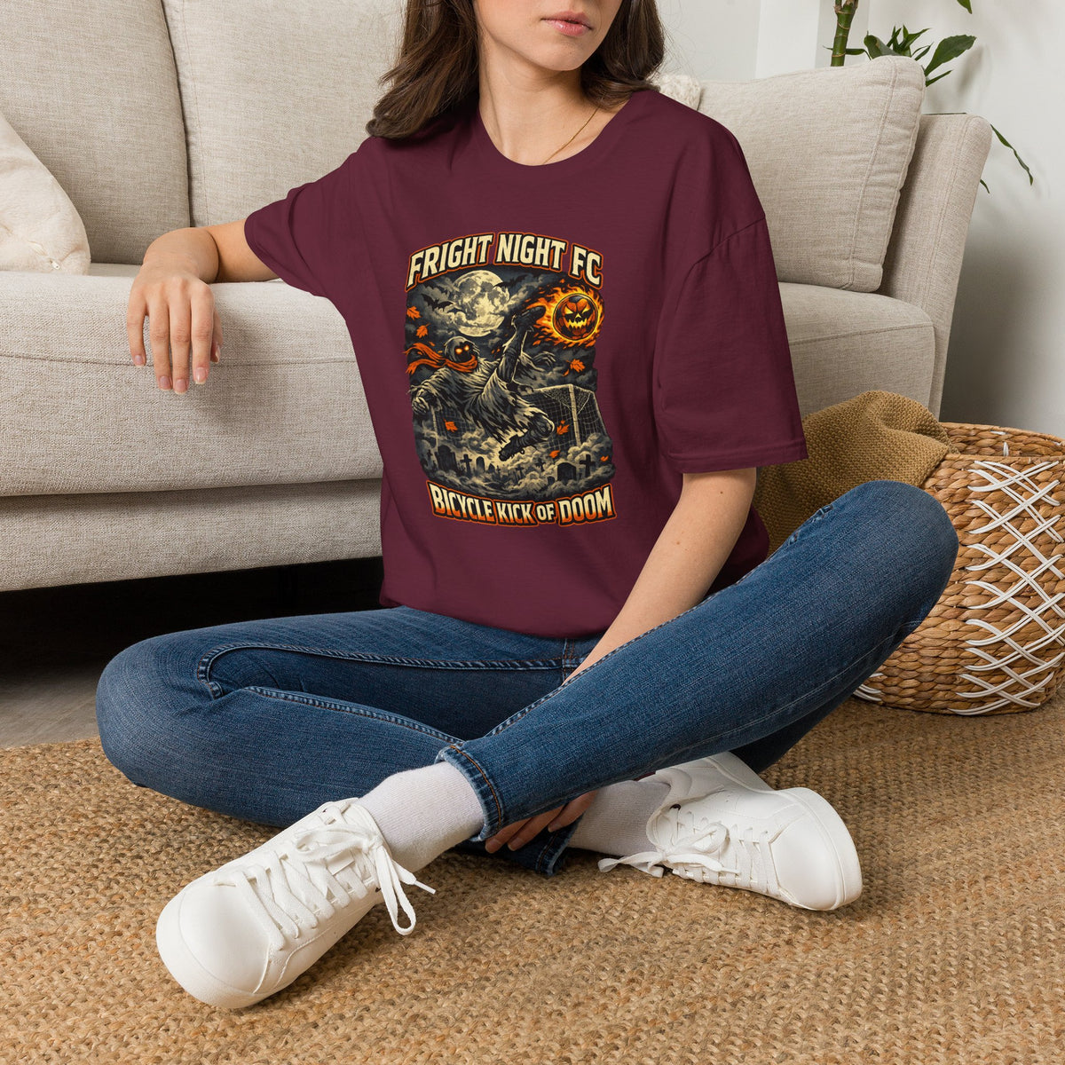 Halloween Soccer Shirt, Fright Night FC Tee, Mummy Soccer T-Shirt, Pumpkin Soccer Ball Shirt, Fall Sports Gift