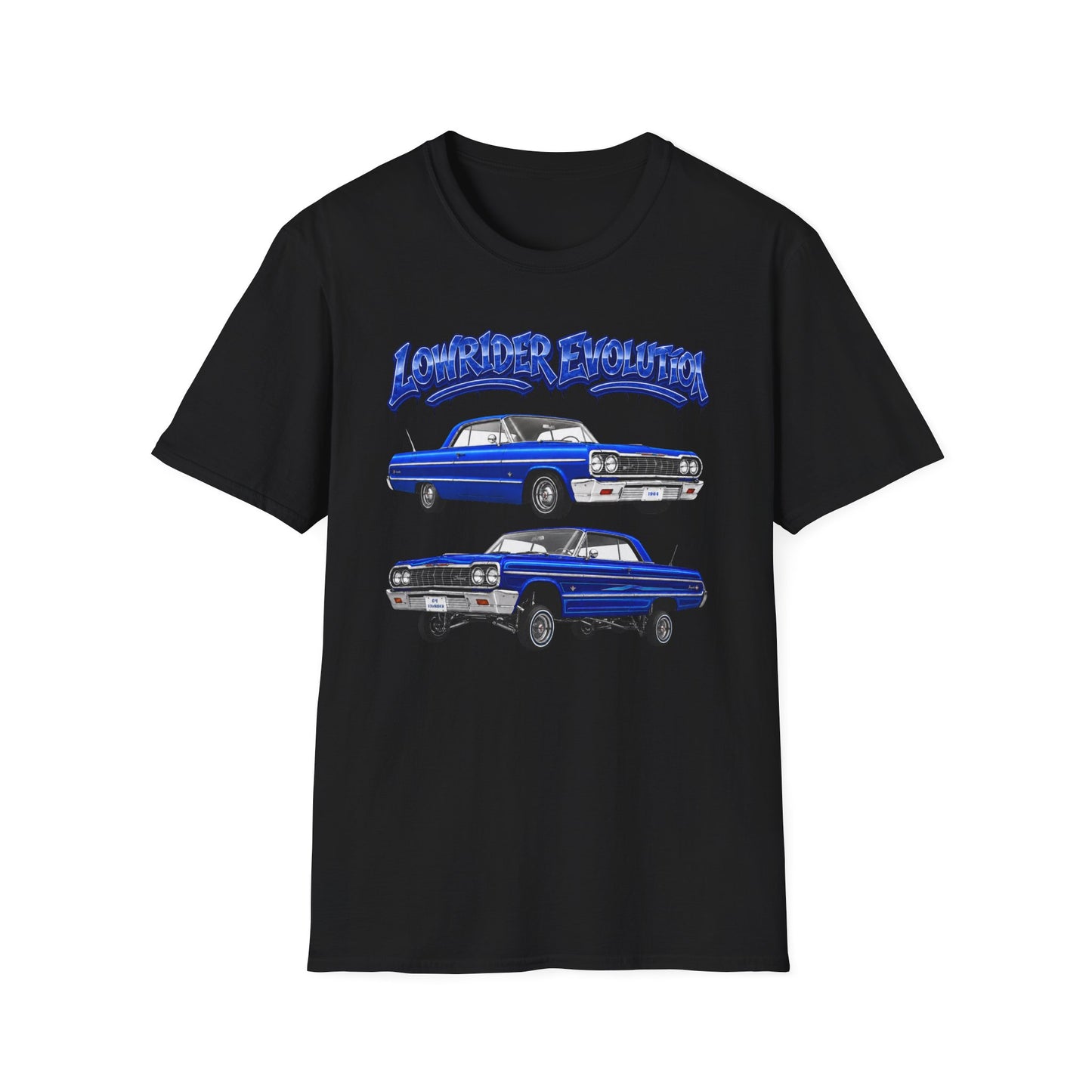 Classic Lowrider Shirt, Lowrider Evolution Tee, Blue Vintage Car Shirt, Car Enthusiast Gift, Retro Auto Graphic Tee