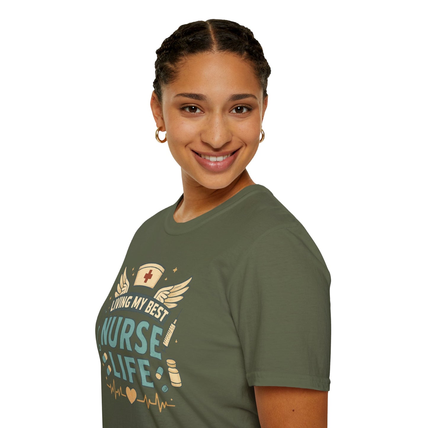 Living My Best Nurse Life Shirt – Cute Nurse Shirt for Women – RN Nurse Life Tee – Nurse Appreciation Gift, Medical Worker Shirt
