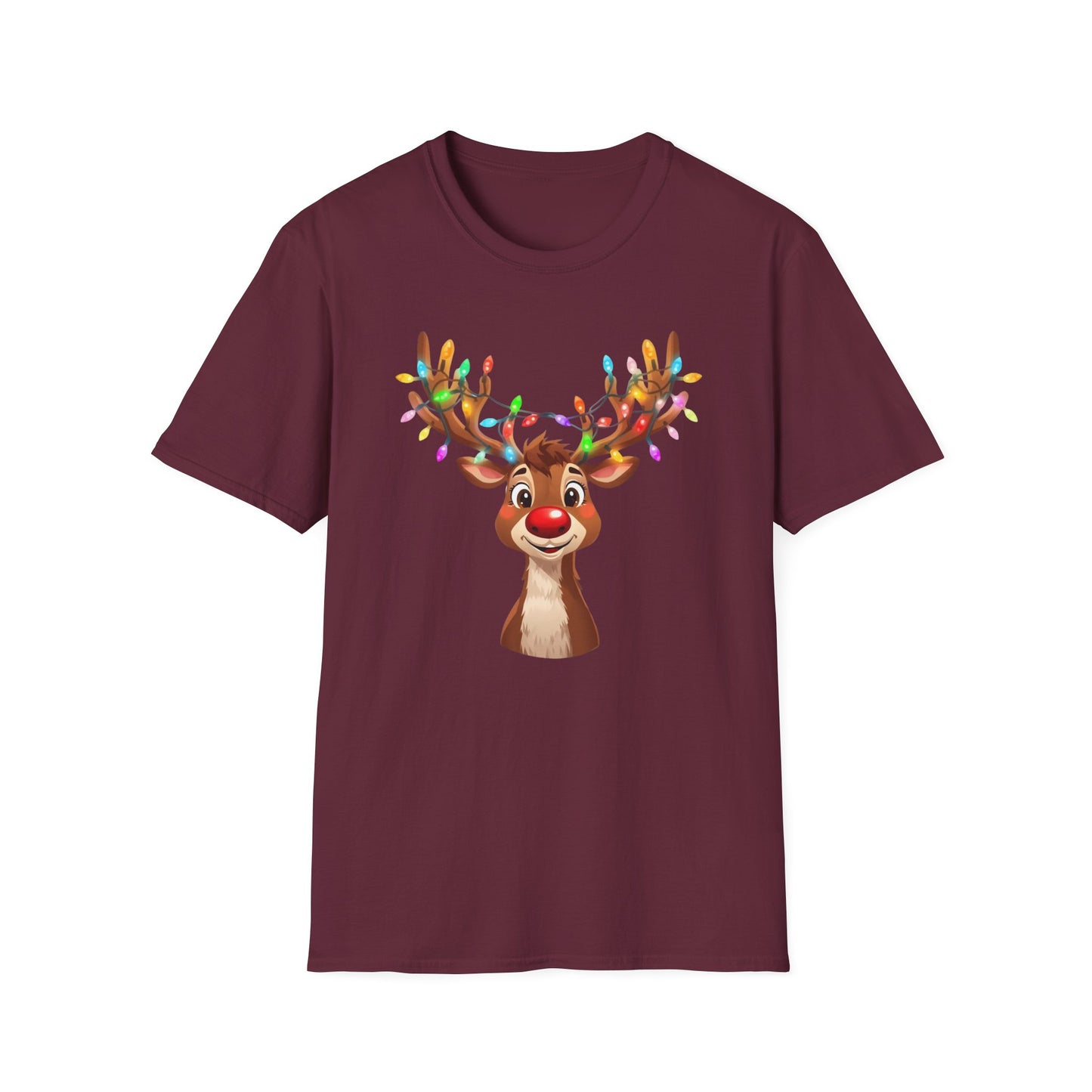 Reindeer with Christmas Lights Shirt, Family Christmas Shirts, Christmas T Shirt, Holiday Shirt, Cute Xmas Shirt for the family, Holiday Gift