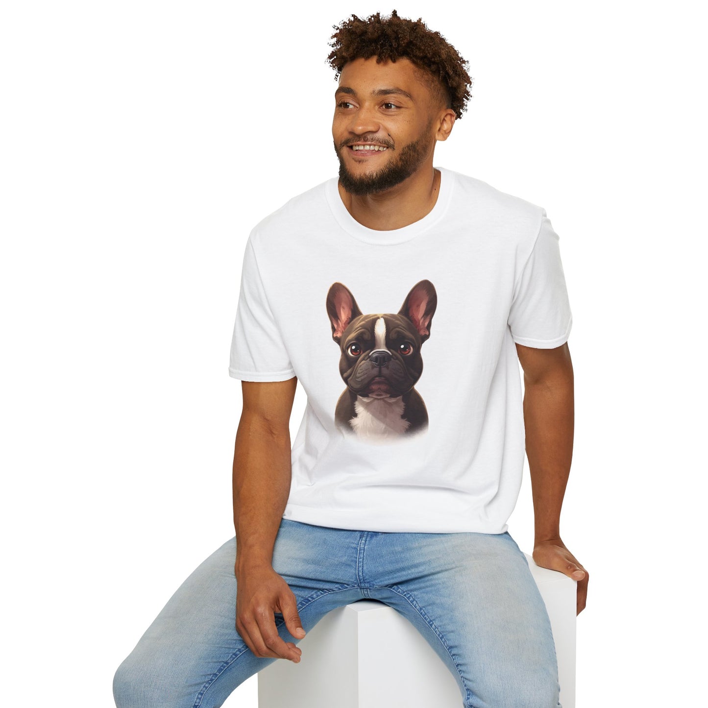 French Bulldog Dog Portrait Shirt – Frenchie Dog Lover Gift, Cute Dog Mom Tee, Dog Dad Shirt, Pet Breed Apparel