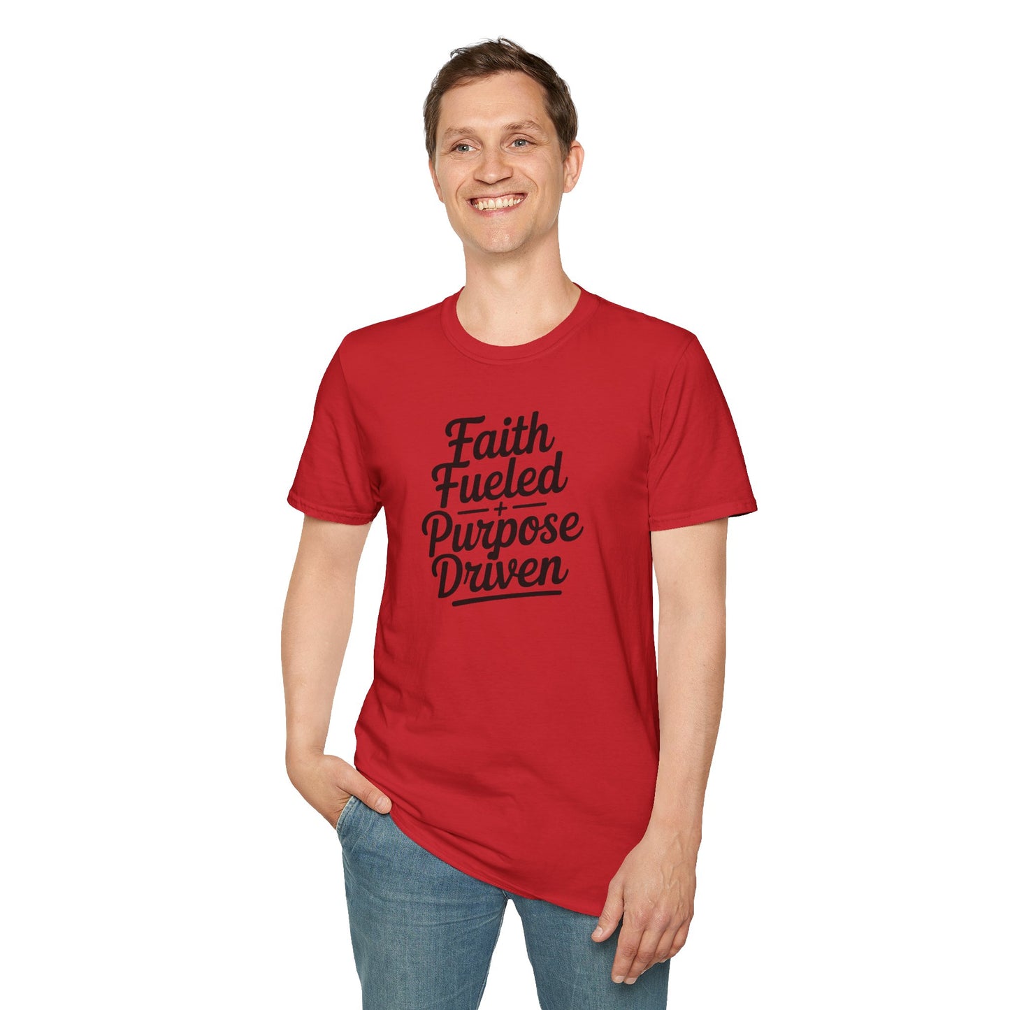 Faith Fueled Purpose Driven T-Shirt – Inspirational Christian Shirt, Motivational Faith Tee for Women & Men