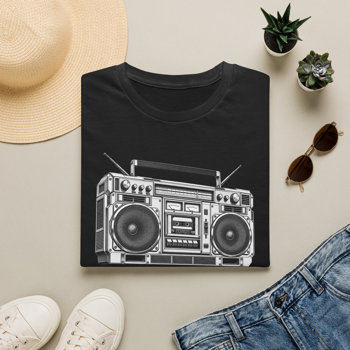 Boombox T-Shirt, Retro Music Shirt, Vintage Cassette Radio Tee, 80s 90s Nostalgia, Music Lover Gift