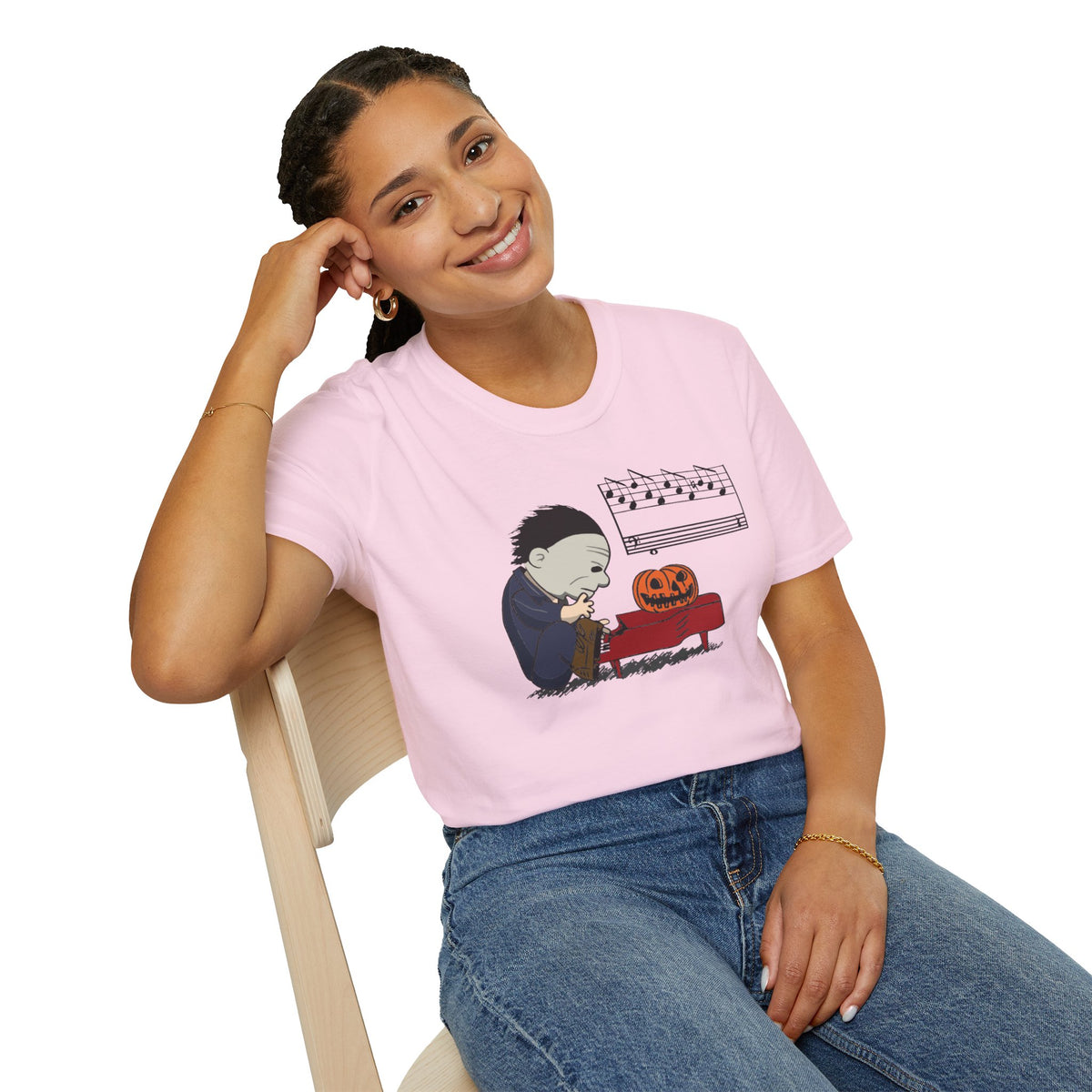 Michael Myers Charlie Brown Halloween T-Shirt, Halloween Shirt, Horror Movie Fan Gift, Horror Movie Characters, Charlie Brown Halloween Tee