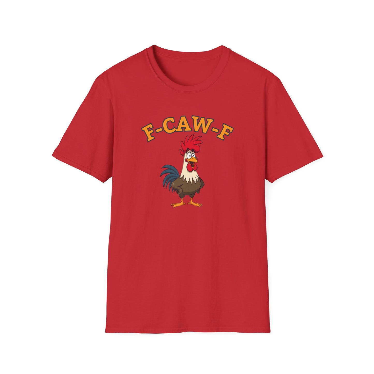 Funny F-CAW-F Rooster T-Shirt, Rooster Lover Shirt, Chicken Tee, Humorous Top, Fun Bird Apparel, Gift for him, Gift for her, Funny Shirt