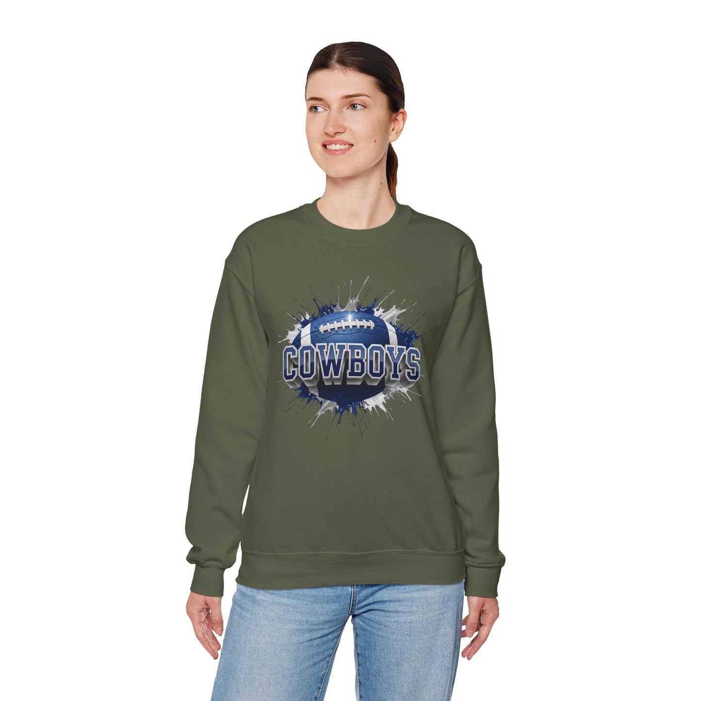 Dallas Football Sweatshirt, Dallas Team Sweatshirt, Football Gift for Dallas Fans, Game Day Sports Fan Football Apparel