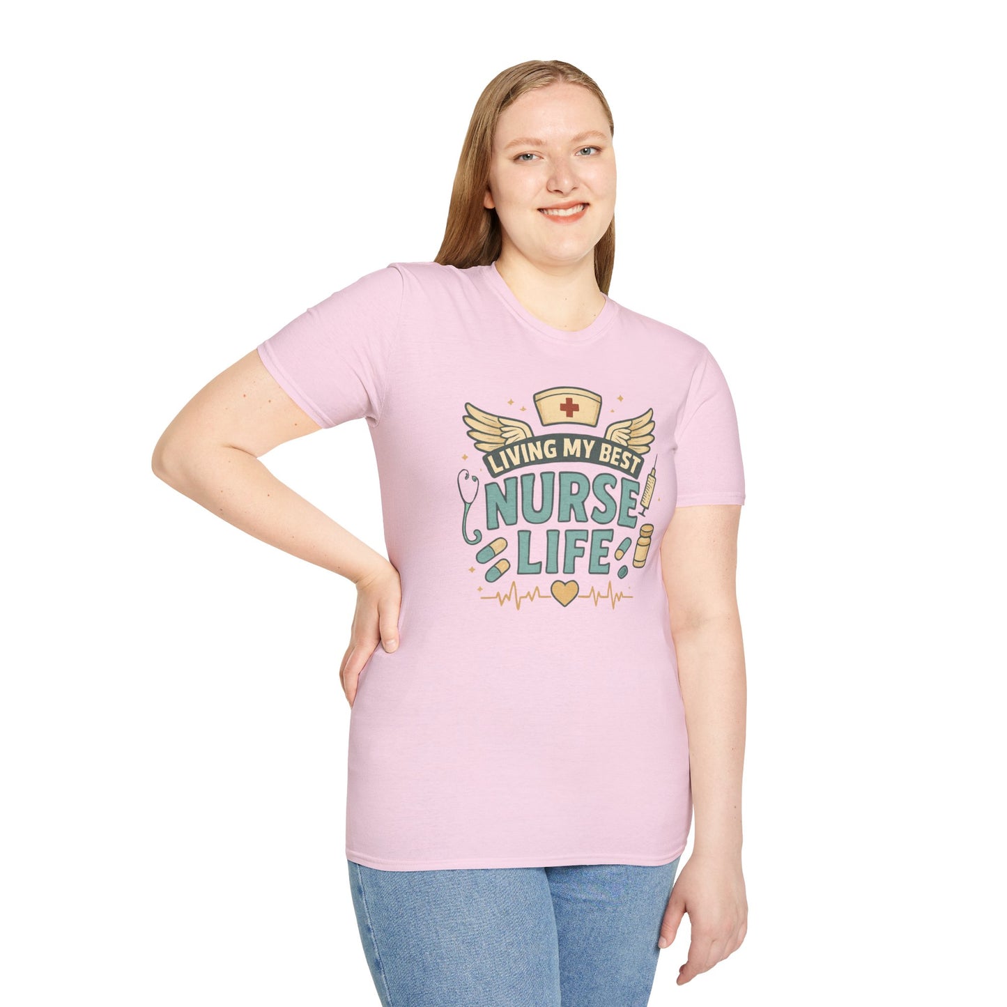 Living My Best Nurse Life Shirt – Cute Nurse Shirt for Women – RN Nurse Life Tee – Nurse Appreciation Gift, Medical Worker Shirt