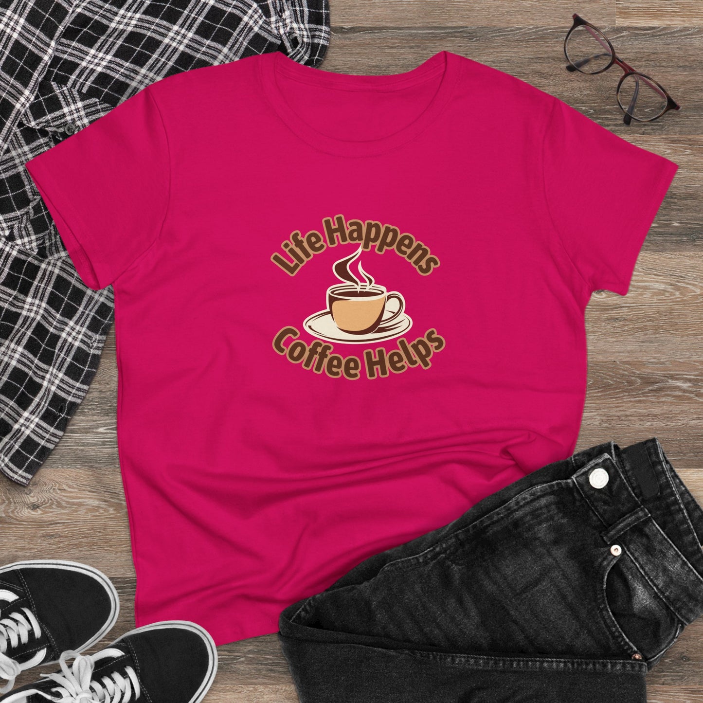 Life Happens Coffee Helps Shirt, Funny Coffee Shirt, Mother's Day Gift, Coffee Lover Gift, Mom Gift, Coffee Drinker Gift, Mother Gift