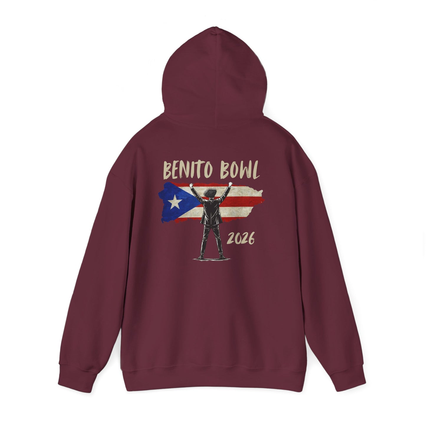 Benito Bowl PR Flag 2026 Hoodie, Benito Bowl XL, Football Fan Gift, Puerto Rico Boricua Heritage Culture Pride Hoodie