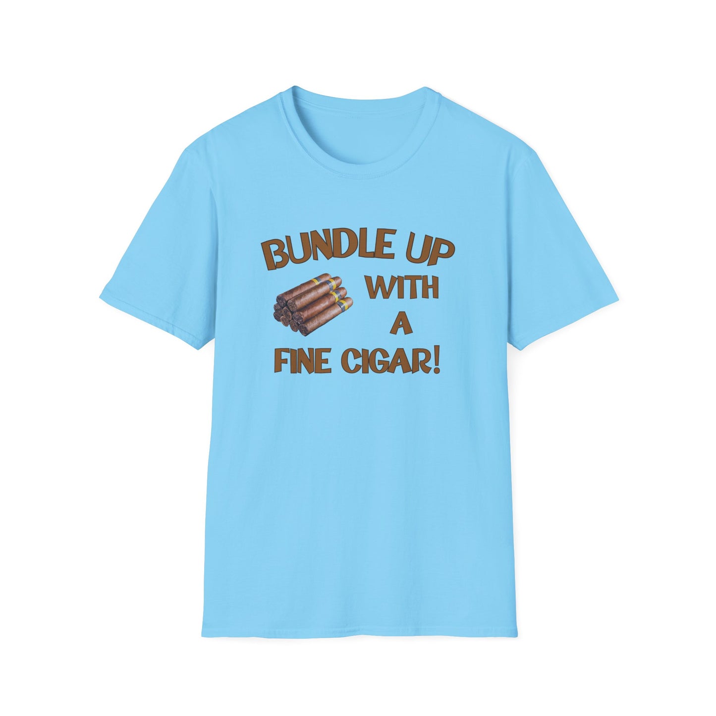 Bundle Up With A Fine Cigar Unisex T-Shirt, BBQ Pool Party Shirt, Relaxation Leisure, Cigar lover Gift, Cigar Aficionado, Dad Gift