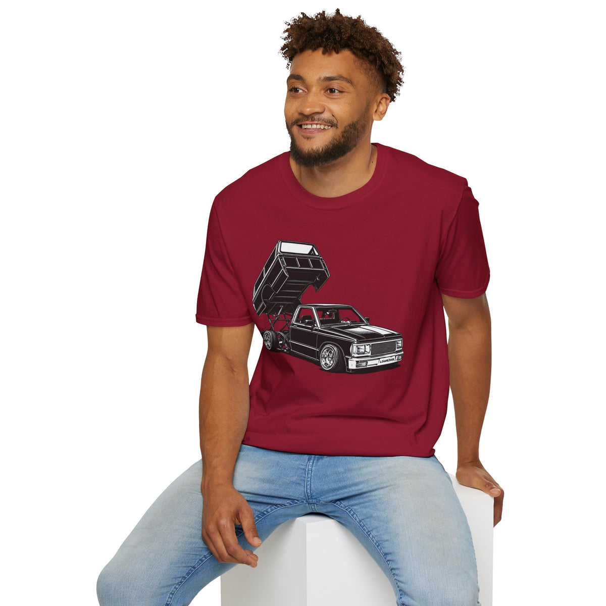 Lowrider Truck Shirt, Mini Truck T-Shirt, Custom Lowered Truck Tee, Car Enthusiast Gift, Mini Truck Bed Dancer, Garage Wear