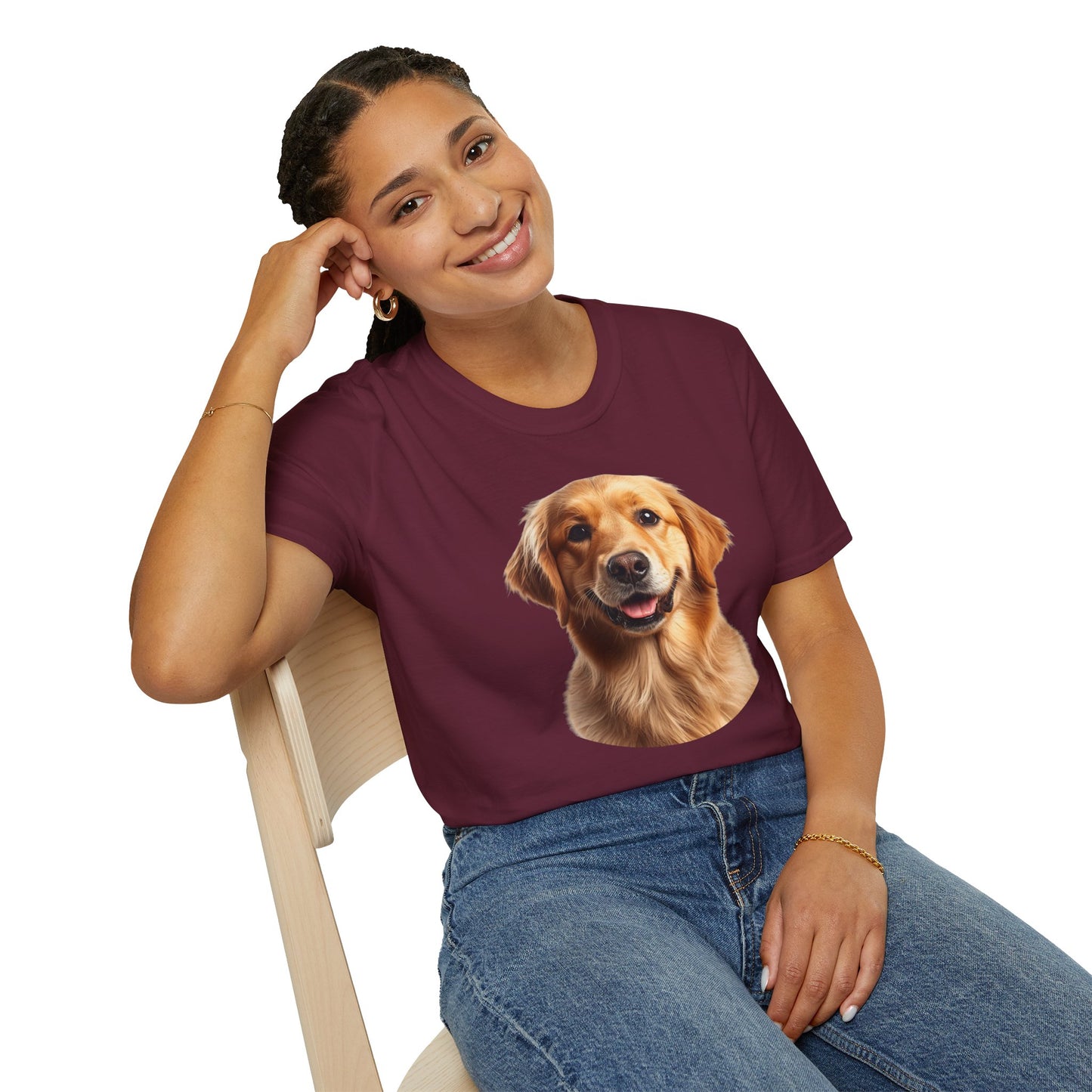 Golden Retriever Dog Portrait Shirt – Lab Dog Lover Gift, Cute Dog Mom Tee, Dog Dad Shirt, Pet Breed Apparel
