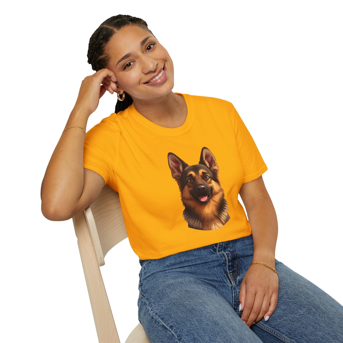 German Shepherd Dog Portrait Shirt – German Shepherd Dog Lover Gift, Cute Dog Mom Tee, Dog Dad Shirt, Pet Breed Apparel