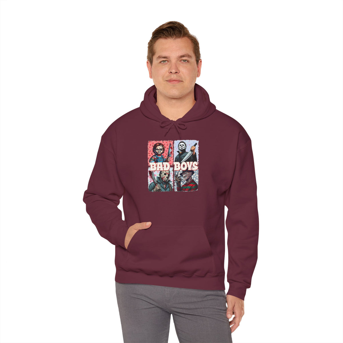 Horror Movie Villains Halloween Bad Boys Unisex Hoodie, Scary Movie Pullover, Horror Movie Sweatshirt, Halloween Costume Hoodie