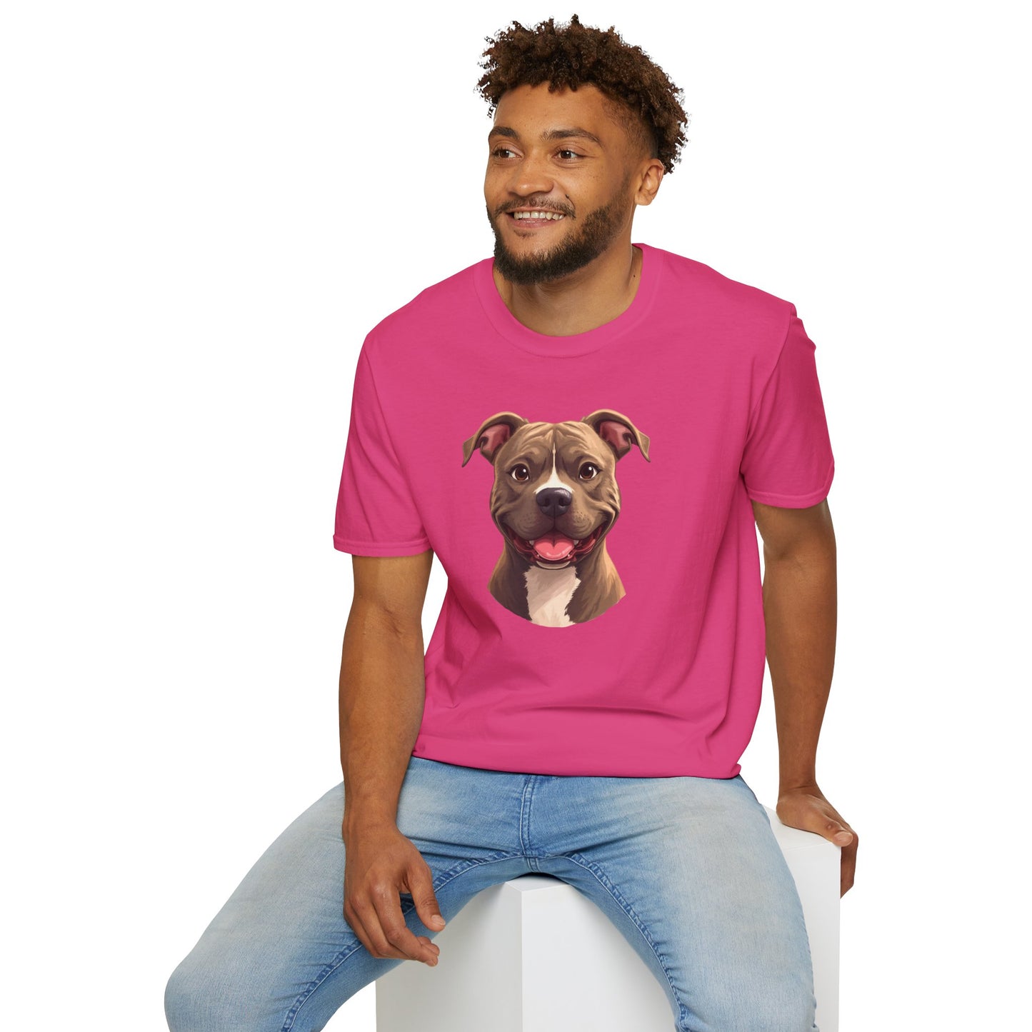 Pit Bull Terrier Dog Portrait Shirt – Pitbull Dog Lover Gift, Cute Dog Mom Tee, Dog Dad Shirt, Pet Breed Apparel