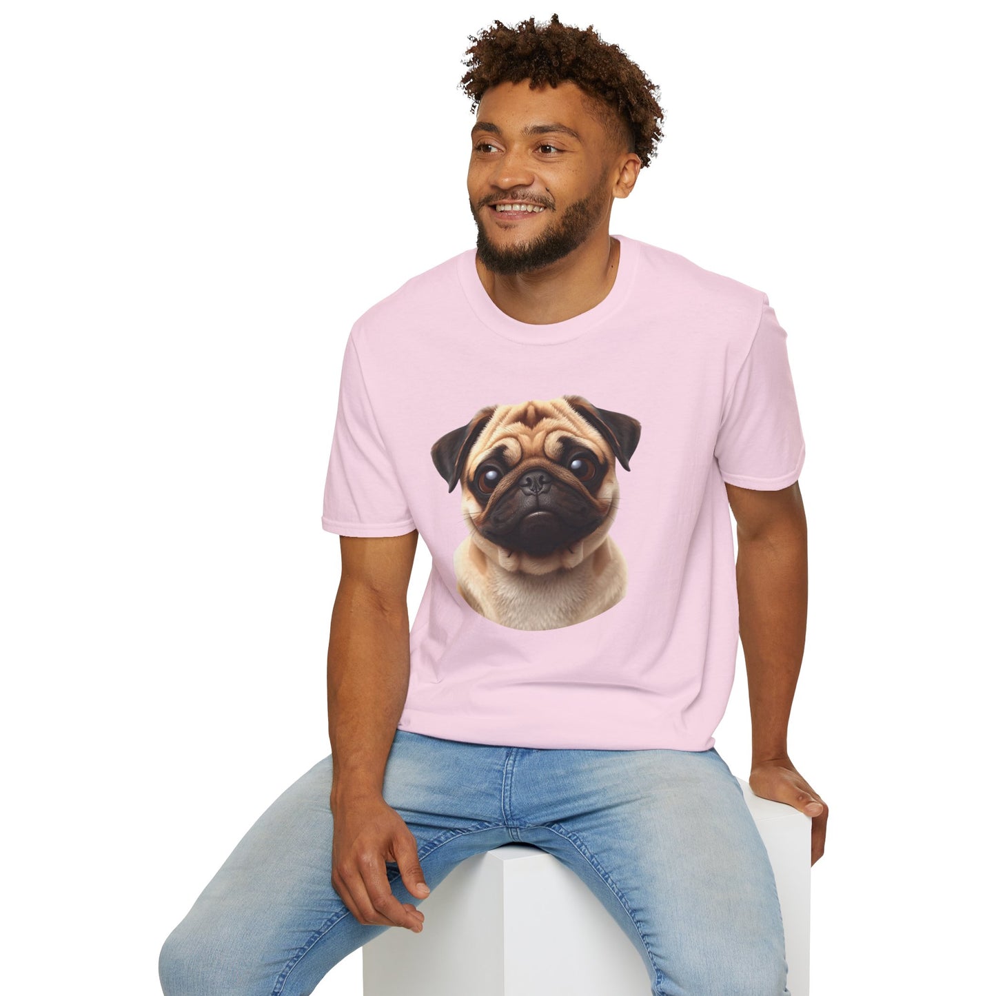 Pug Dog Portrait Shirt – Pug Dog Lover Gift, Cute Dog Mom Tee, Dog Dad Shirt, Pet Breed Apparel