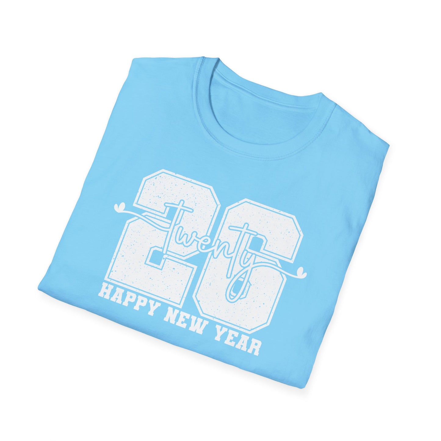 Happy New Year 2026 T-Shirt – Distressed Varsity 26 Twenty New Year Shirt, Retro College Style NYE Tee, New Year’s Eve Party Graphic Top