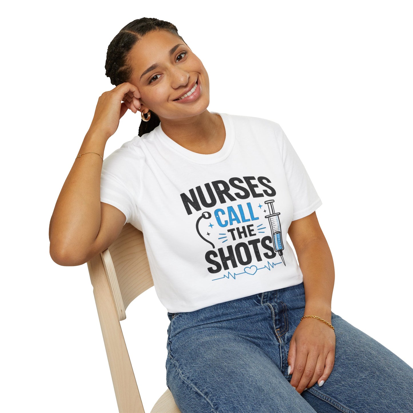 Nurses Call The Shots Shirt Funny Nurse Gift Medical Humor RN CNA Nursing Tee
