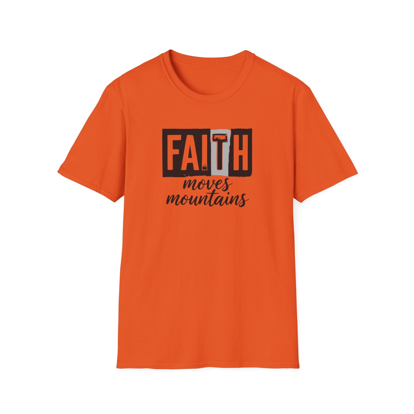 Faith Moves Mountains T-Shirt – Inspirational Christian Shirt, Bible Verse Faith Tee, Motivational Religious Apparel