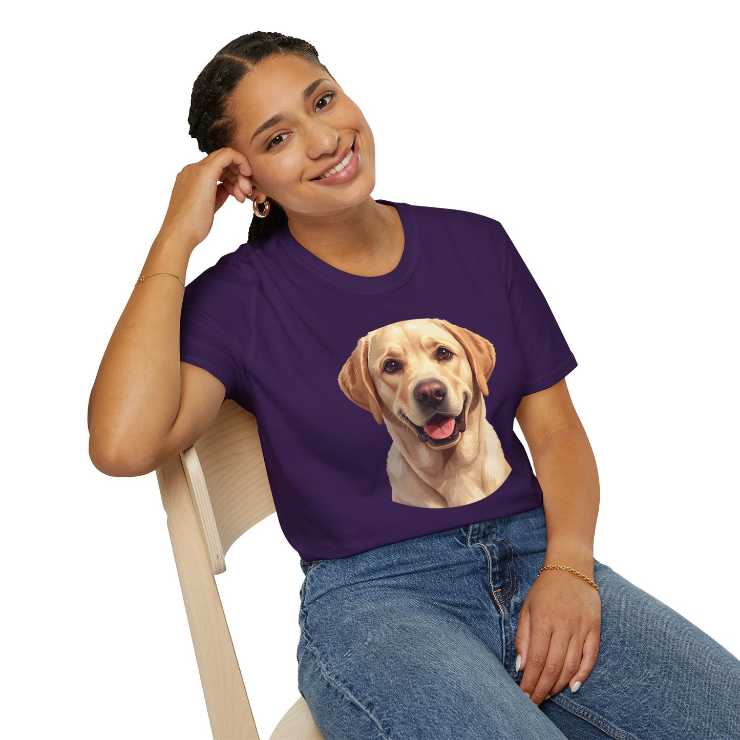 Labrador Retriever Dog Portrait Shirt – Lab Dog Lover Gift, Cute Dog Mom Tee, Dog Dad Shirt, Pet Breed Apparel