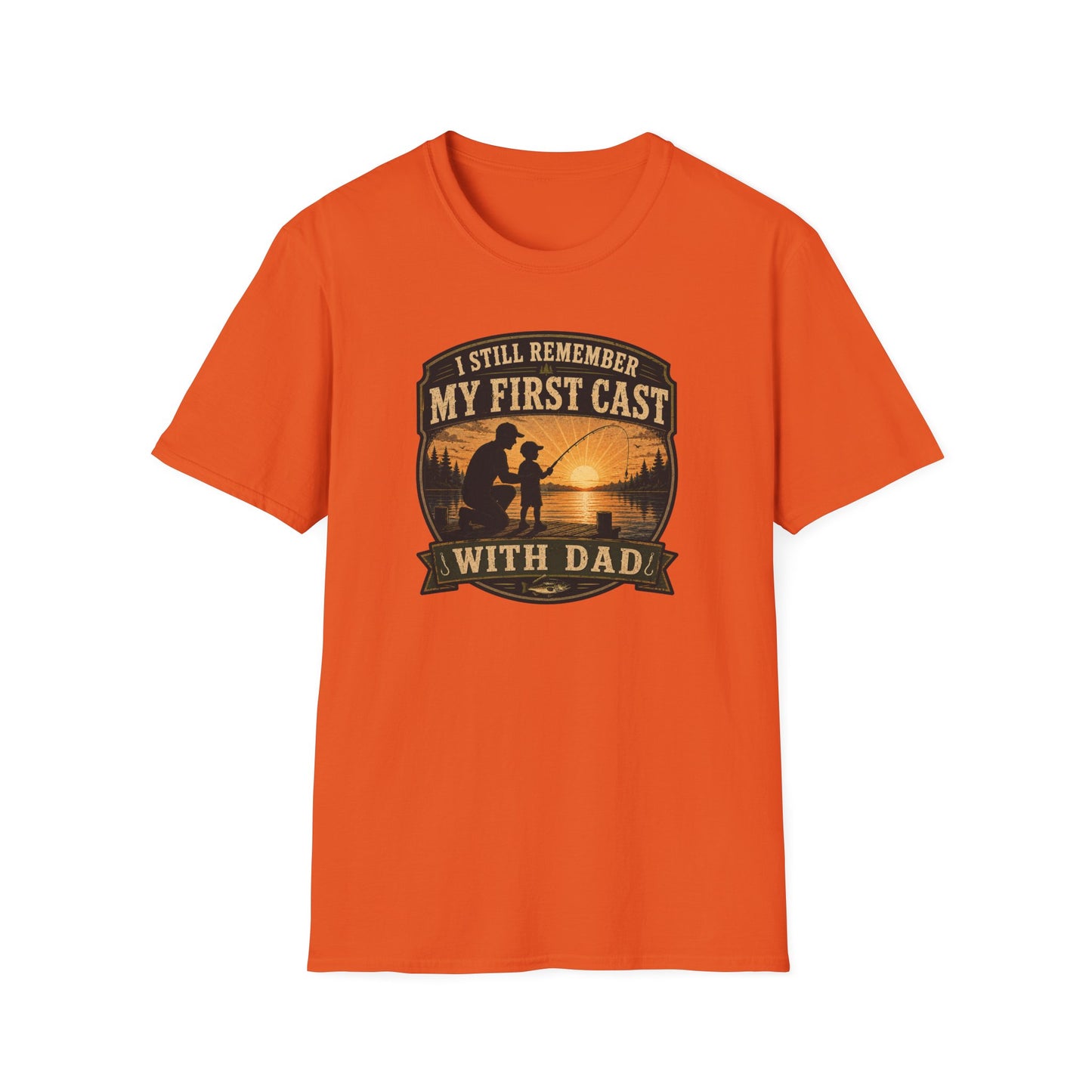 Fishing Dad Shirt, First Cast with Dad Tee, Fathers Day Fishing T-Shirt, Fisherman Gift, Dad and Son Fishing Shirt