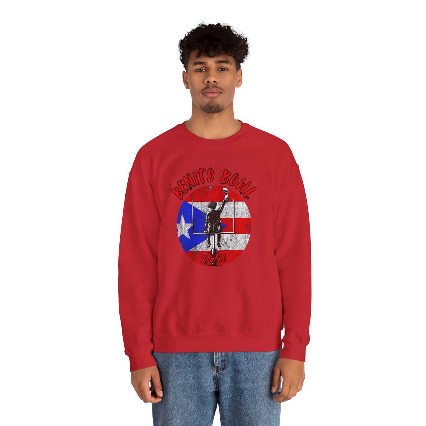 Benito Bowl 2/8/26 Sweatshirt – Puerto Rico Heritage, Boricua Pride Football Fan Sweatshirt