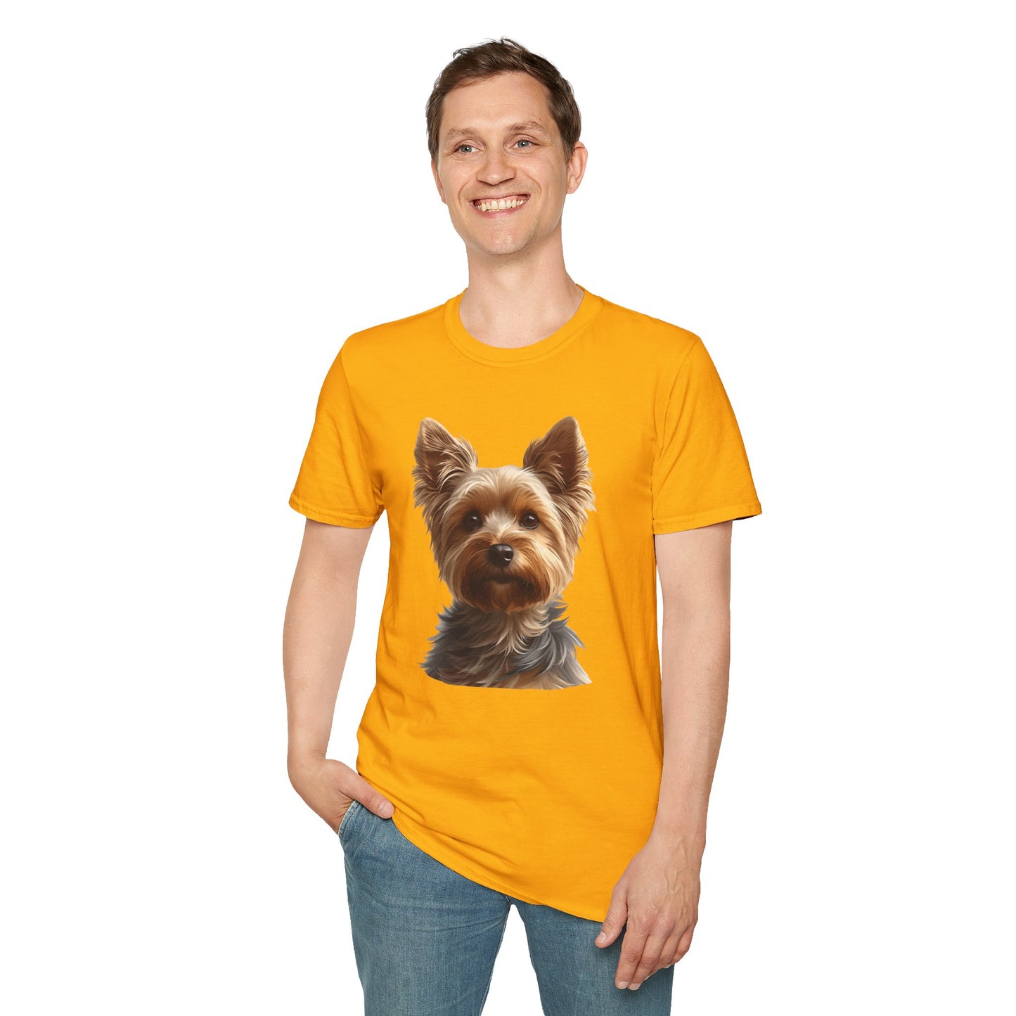 Yorkshire Terrier Dog Portrait Shirt – Yorkie Dog Lover Gift, Cute Dog Mom Tee, Dog Dad Shirt, Pet Breed Apparel