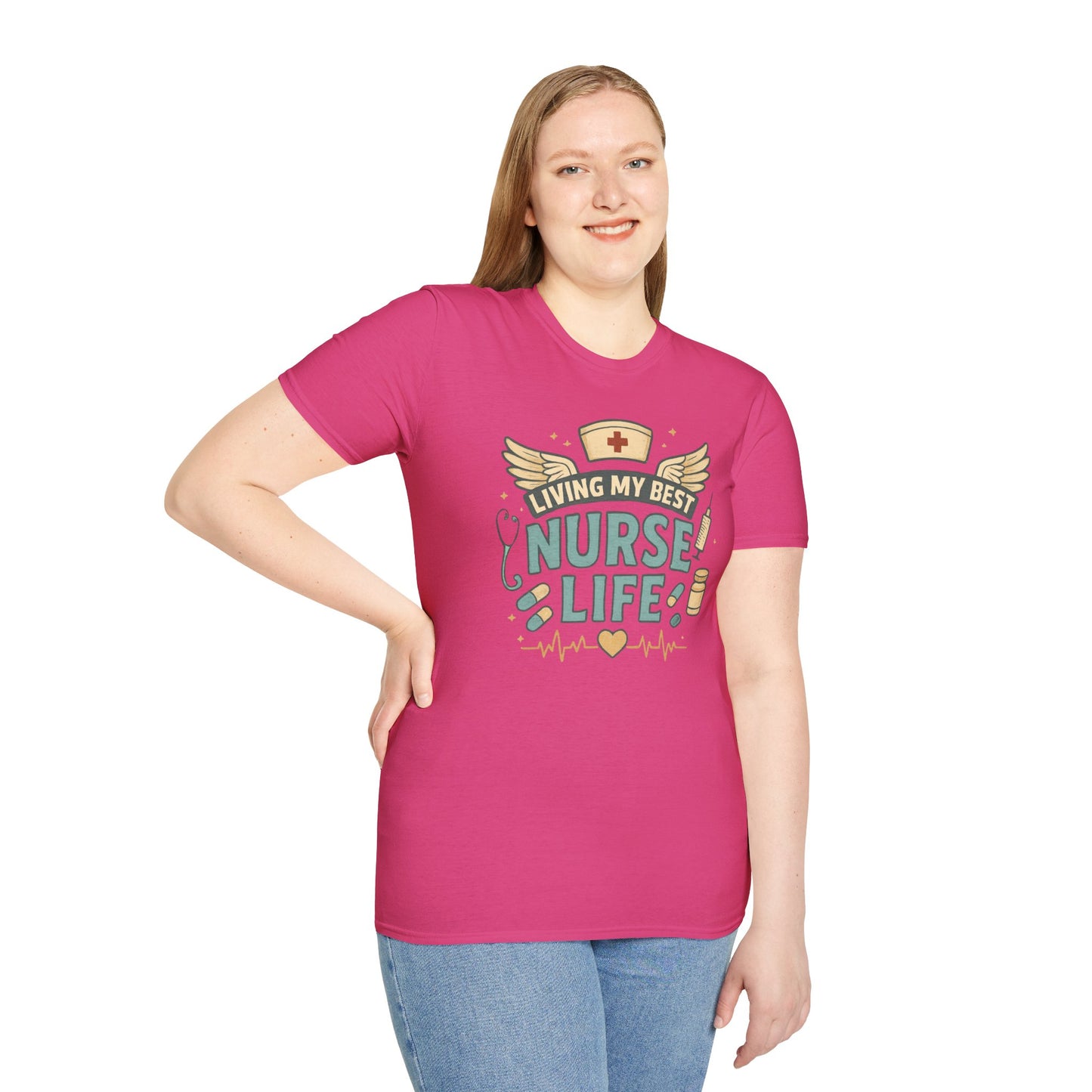Living My Best Nurse Life Shirt – Cute Nurse Shirt for Women – RN Nurse Life Tee – Nurse Appreciation Gift, Medical Worker Shirt