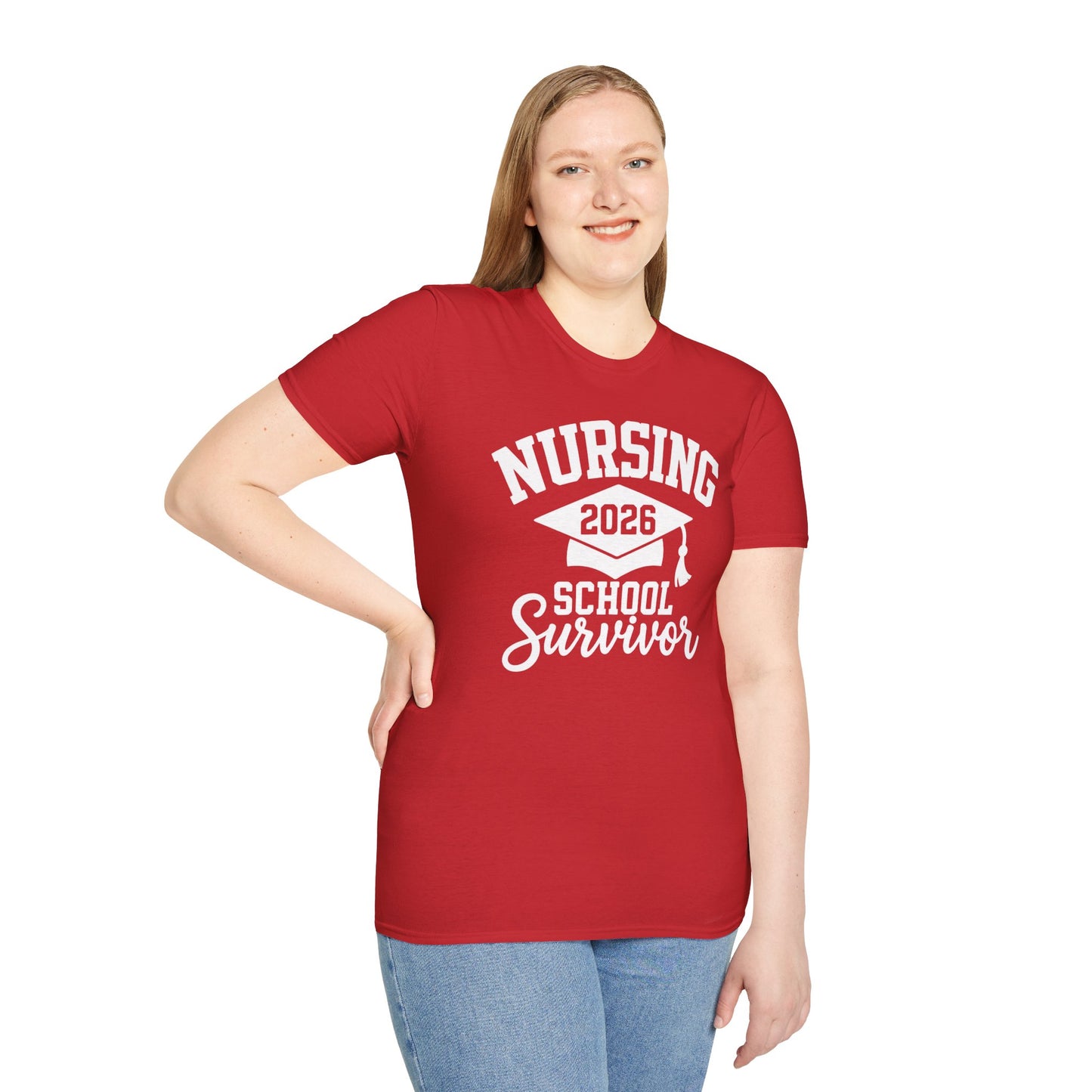 Nursing 2026 School Survivor T-Shirt, Nurse Graduation Shirt, RN Student Gift, Nursing School Grad Tee