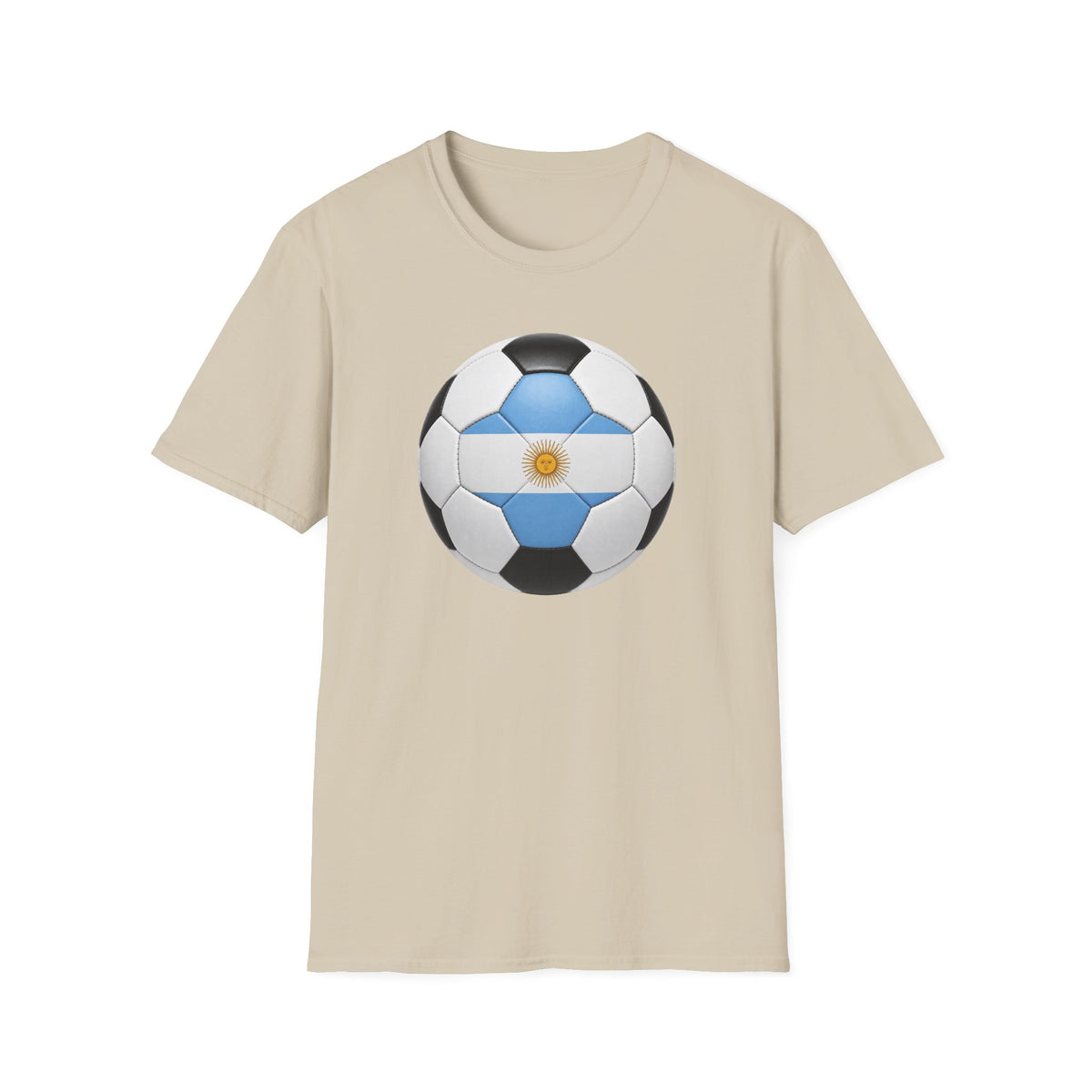Argentina Soccer Ball Shirt, Argentina Futbol Tee, Light Blue White Soccer T-Shirt, Game Day Fan Shirt, Sports Gift