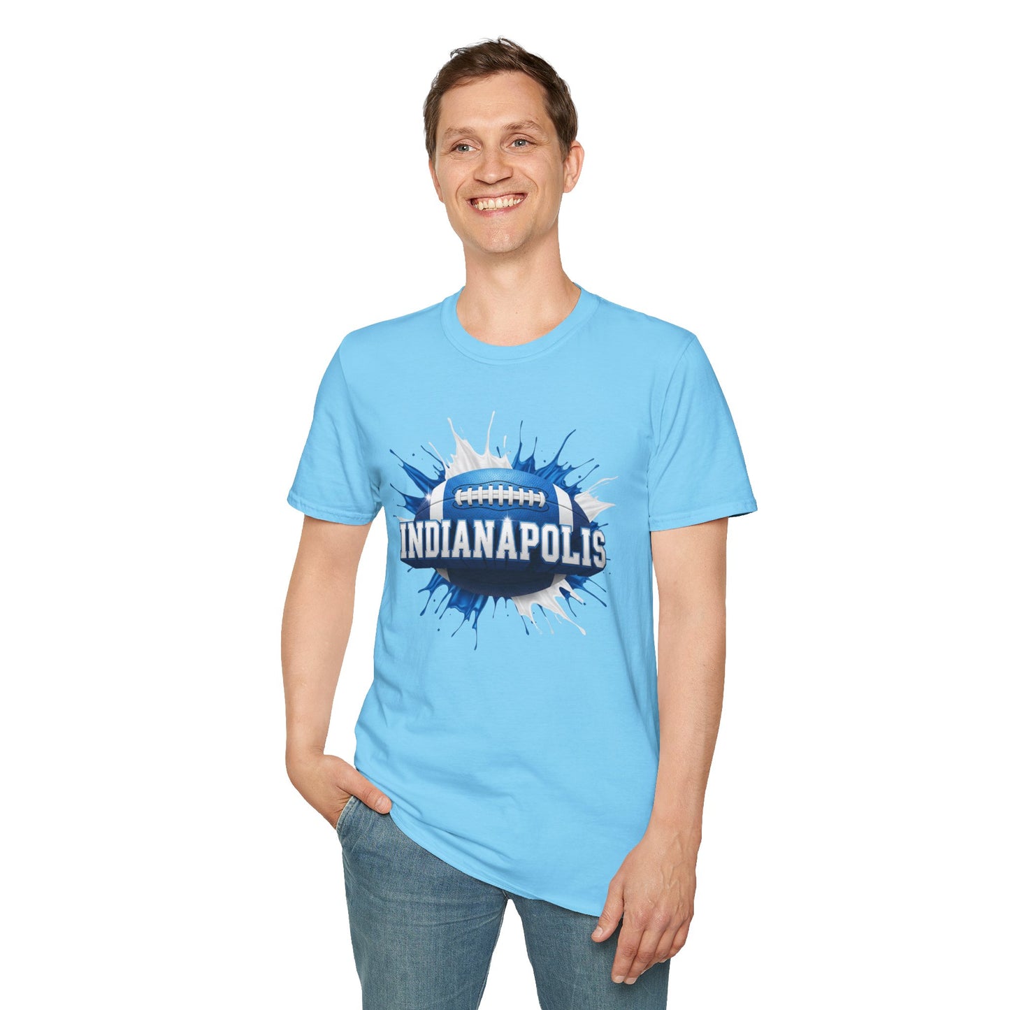 Indianapolis Football Unisex T-Shirt, Indianapolis Team Tee, Football Gift for Indianapolis Fans, Game Day Shirt, Sports Fan Apparel Tee