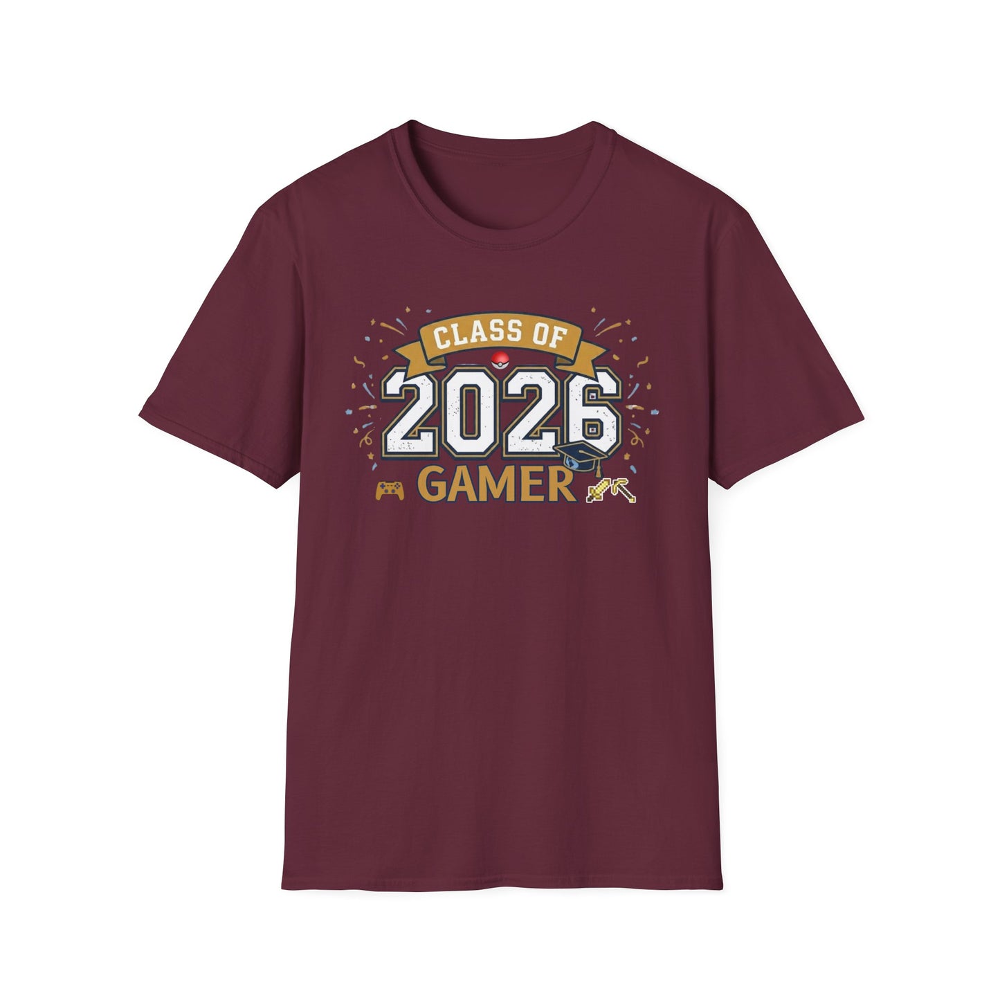 Class of 2026 Gamer T-Shirt – Graduation Gift for Gamers, Senior 2026 Shirt, Video Game Grad Tee, High School or College