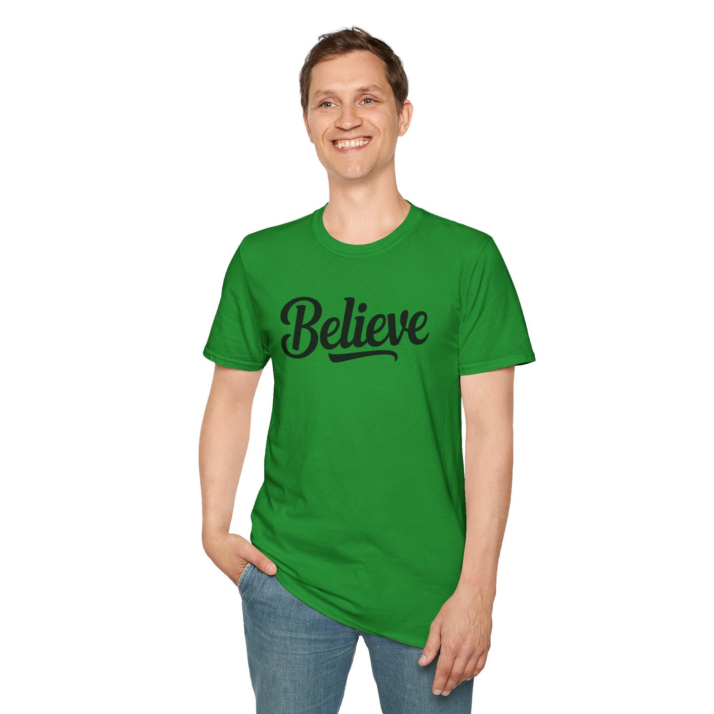 Believe T-Shirt – Inspirational Faith Shirt, Christian Motivational Tee, Positive Encouragement Apparel