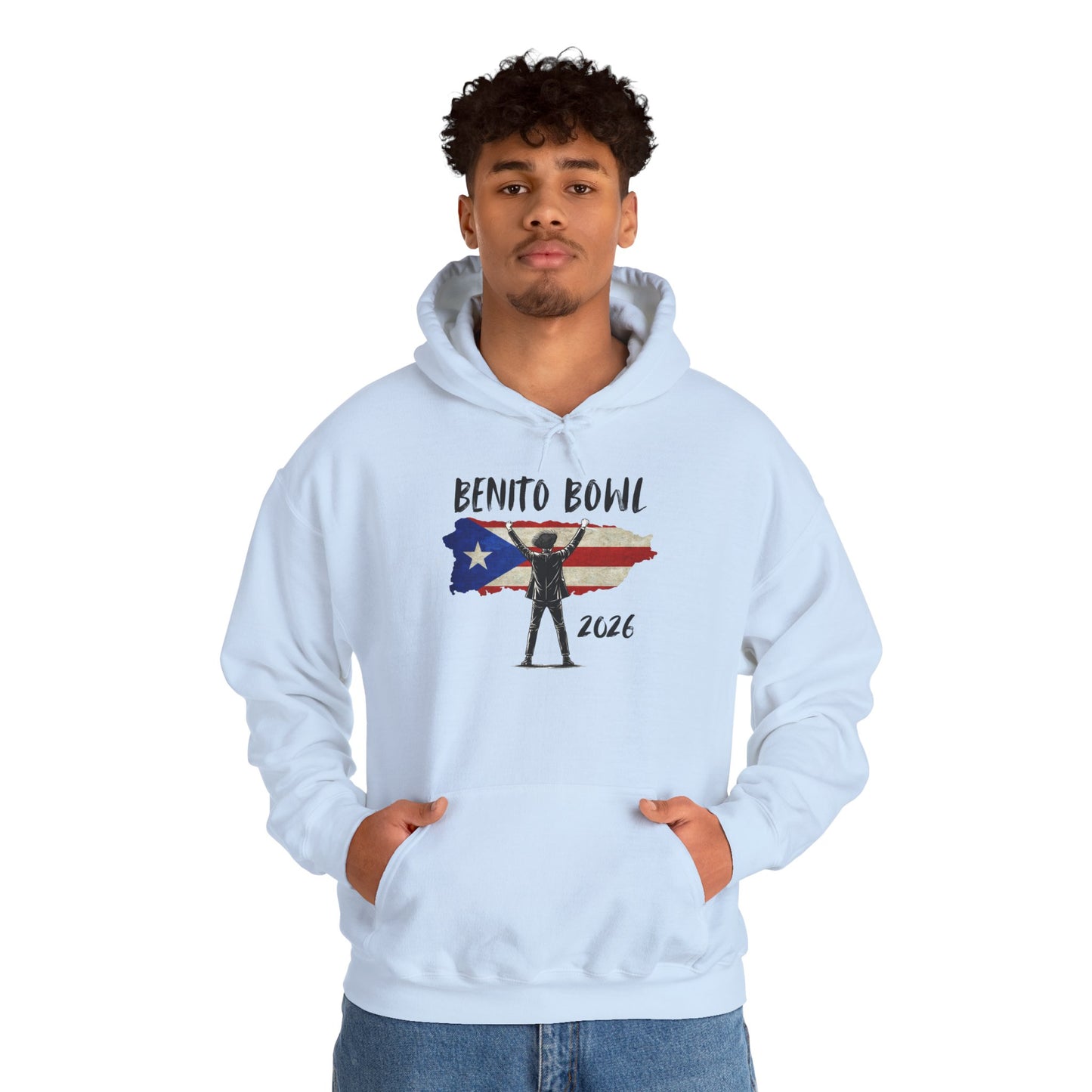 Benito Bowl 2026 PR Flag Hoodie, Benito Bowl, Football Fan Gift, Puerto Rico Boricua Heritage Culture Pride Hoodie