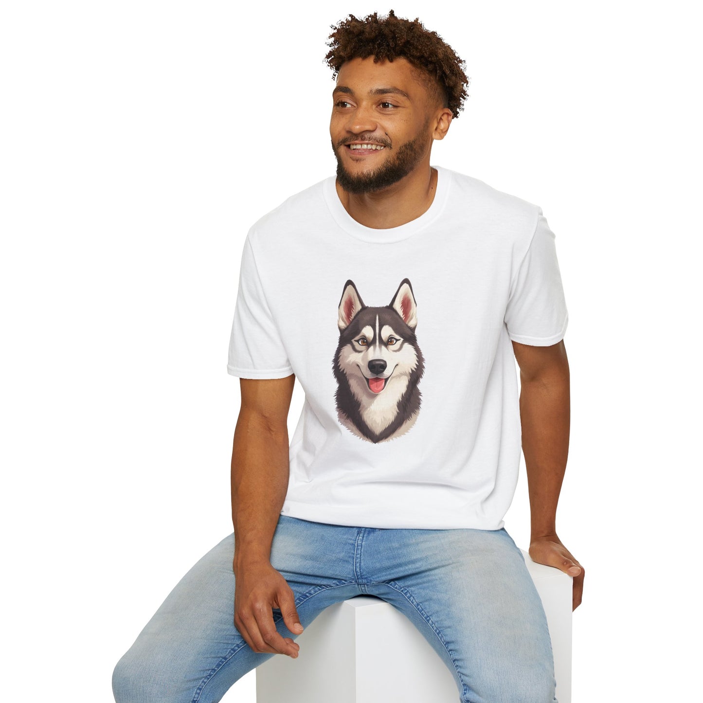 Siberian Husky Dog Portrait Shirt – Husky Dog Lover Gift, Cute Dog Mom Tee, Dog Dad Shirt, Pet Breed Apparel