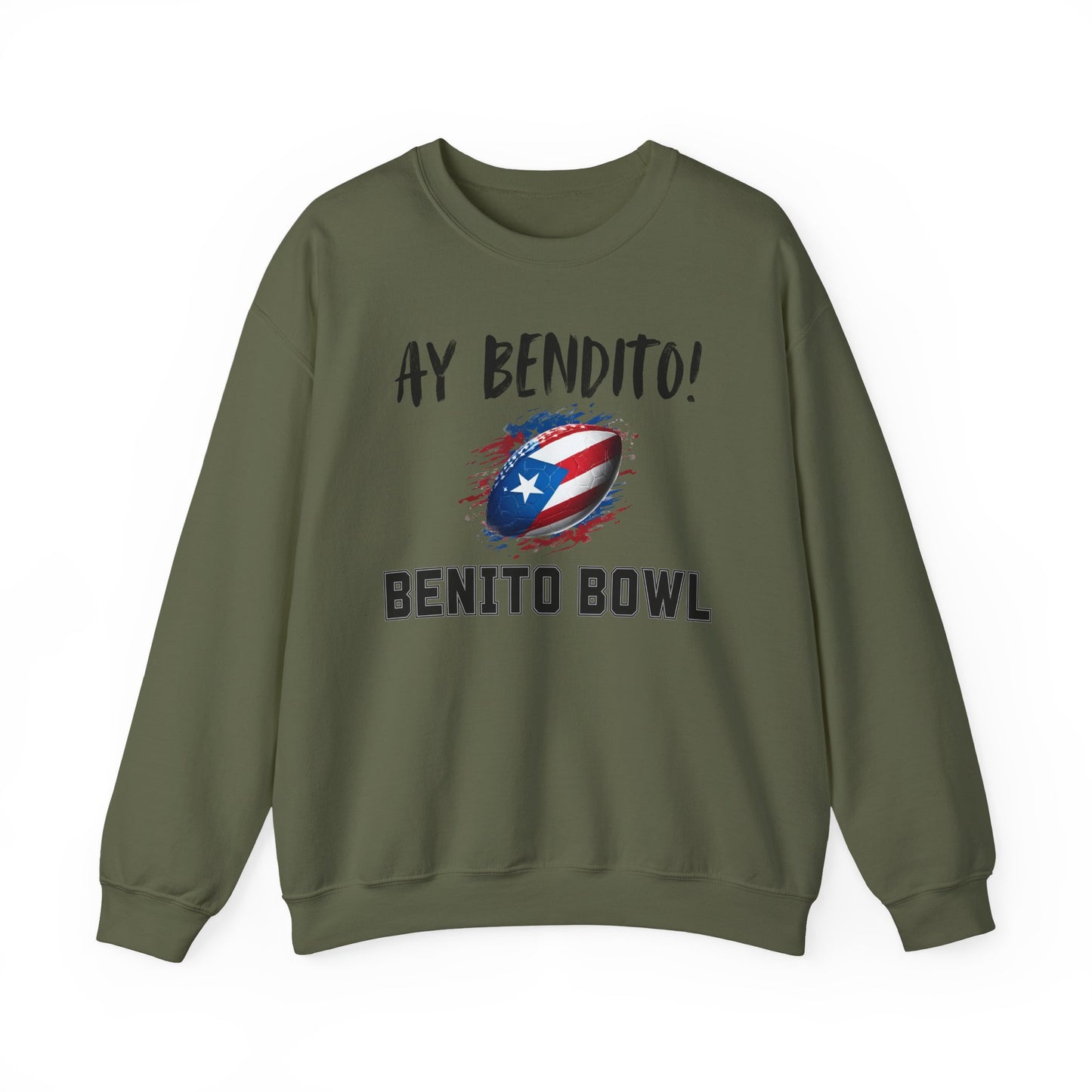 Ay Bendito! Benito Bowl Sweatshirt, Halftime Benito Shirt, Football Fan Gift, Benito Sweatshirt, Puerto Rico Heritage Boriqua Pride Gift