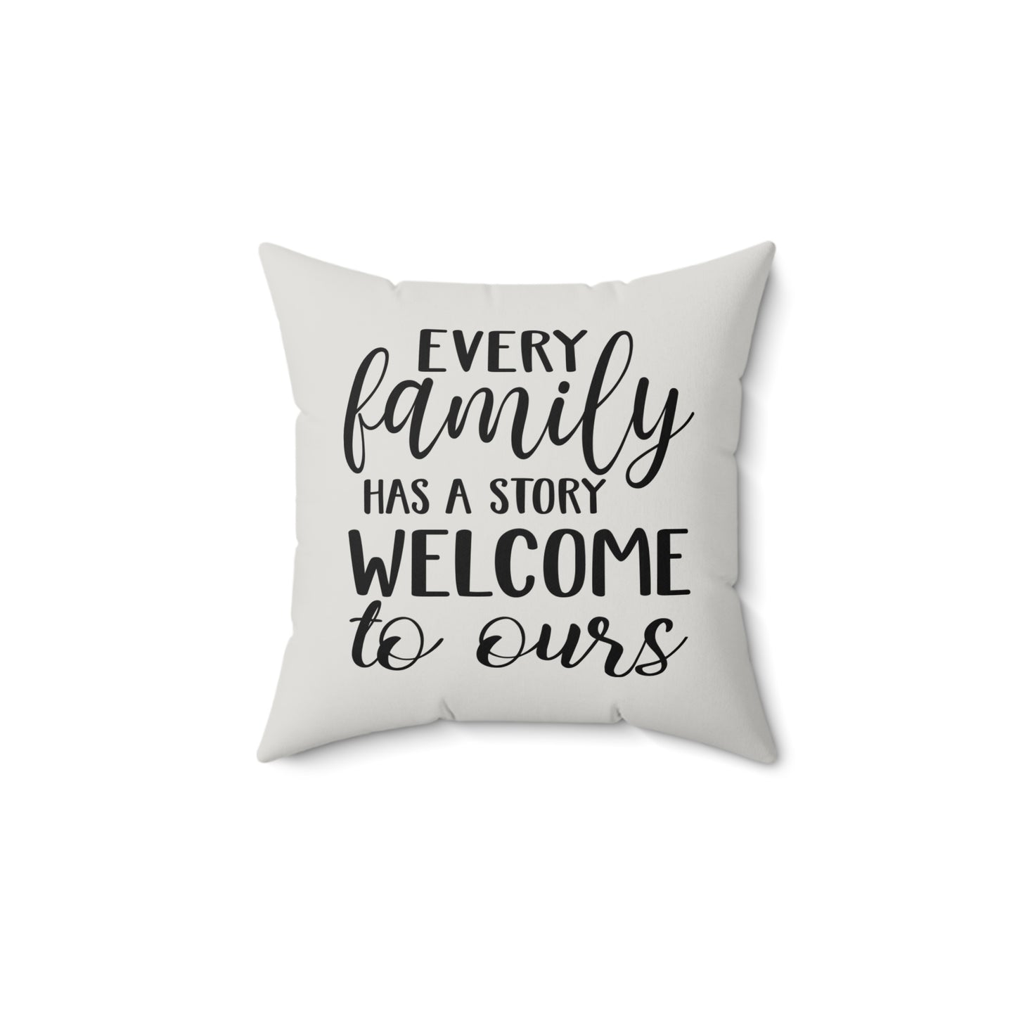 Family Quote Pillow, Faux Suede Throw Cushion for Home Decor, Gift for friends and family, Living Room Accent, Couch Pillow