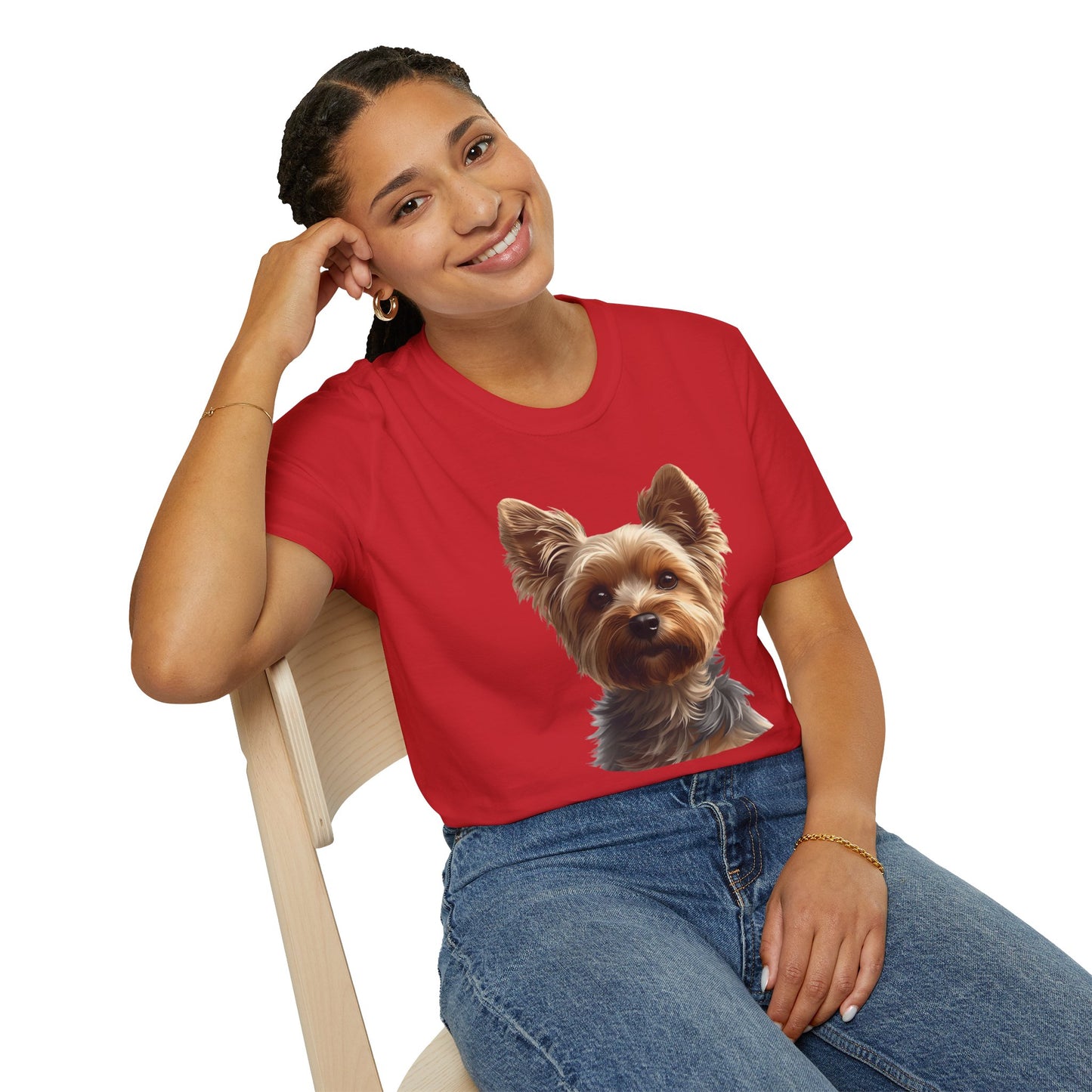 Yorkshire Terrier Dog Portrait Shirt – Yorkie Dog Lover Gift, Cute Dog Mom Tee, Dog Dad Shirt, Pet Breed Apparel
